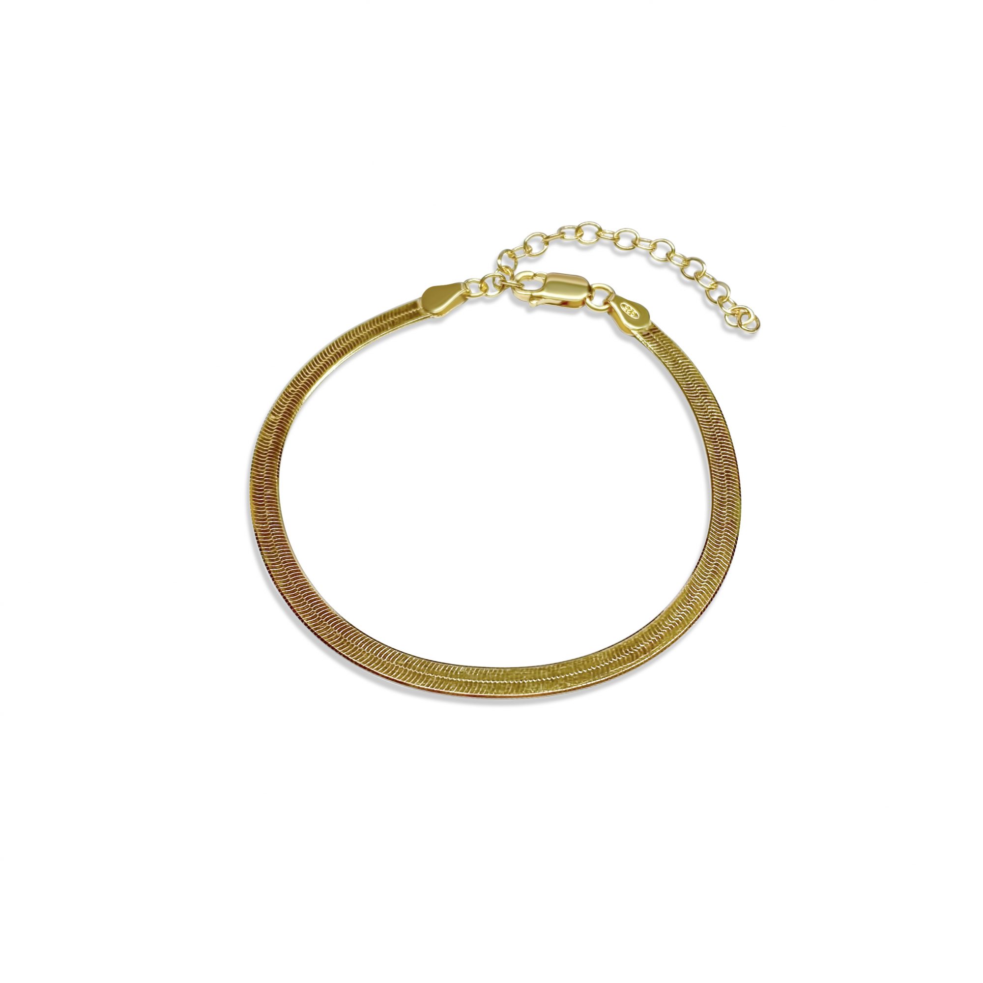 Gold plated snake bracelet