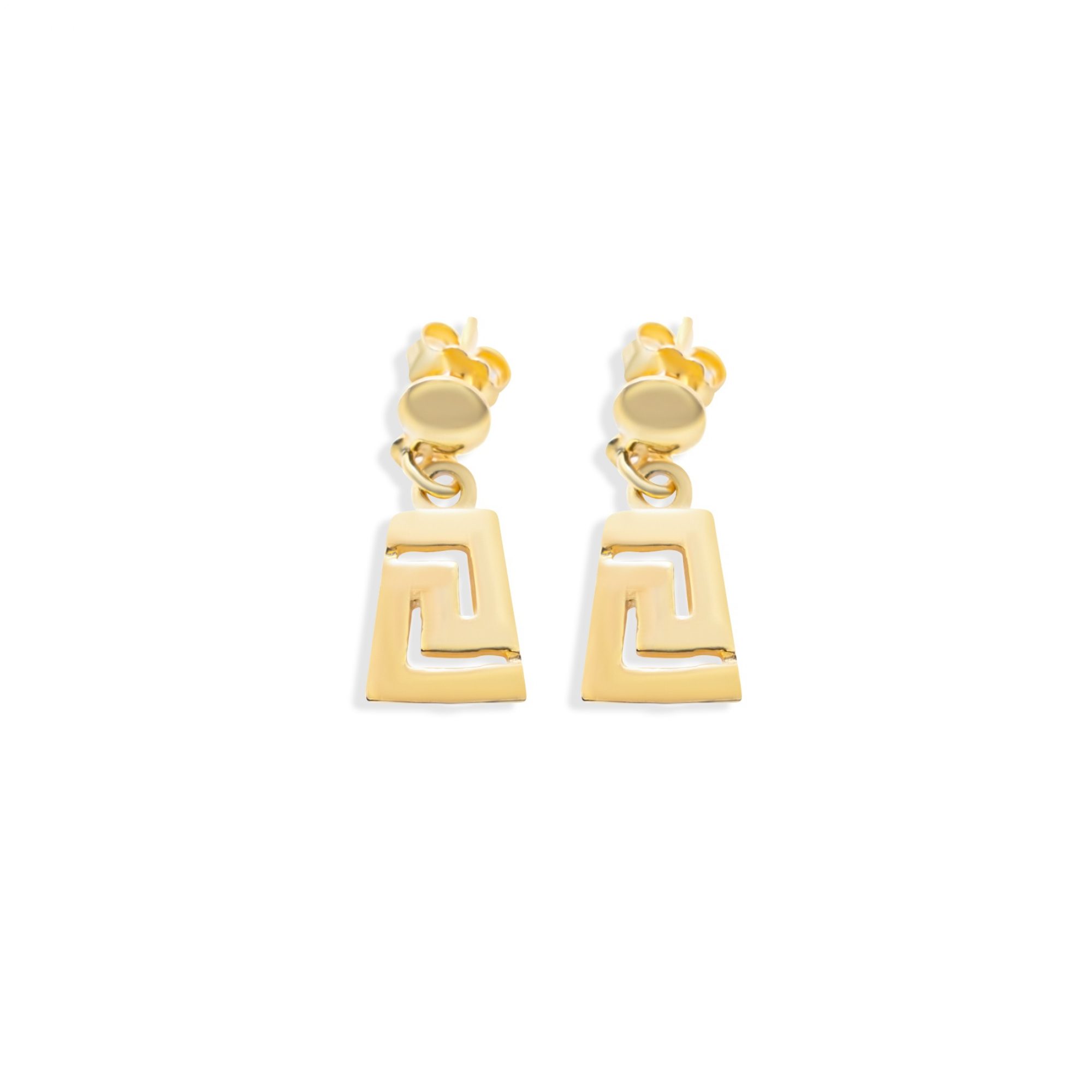 Gold plated meander earrings