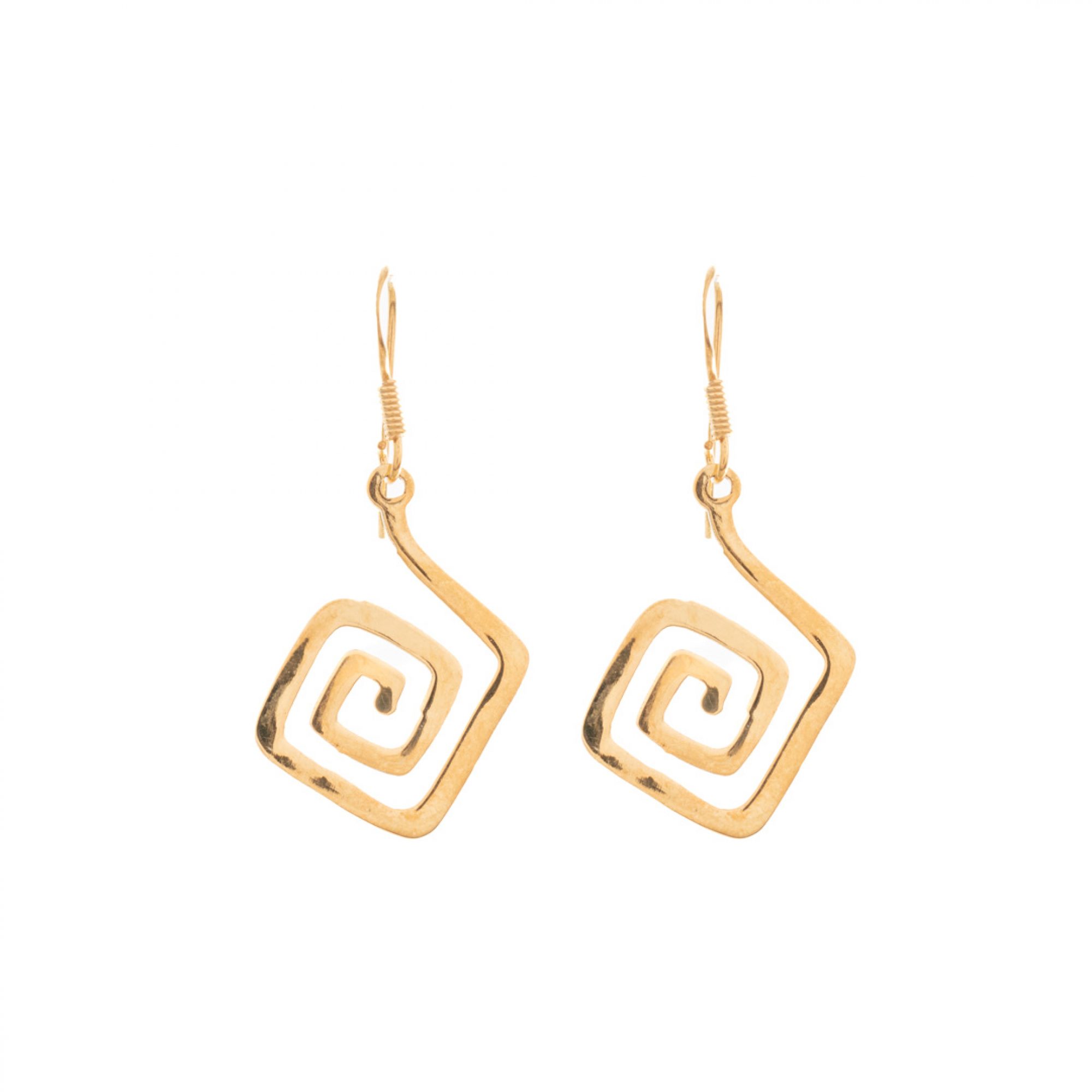 Gold plated meander earrings
