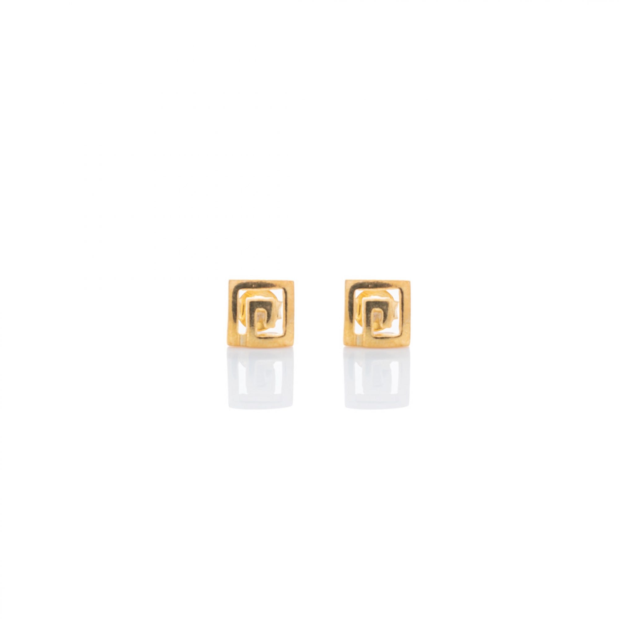 Gold plated meander earrings