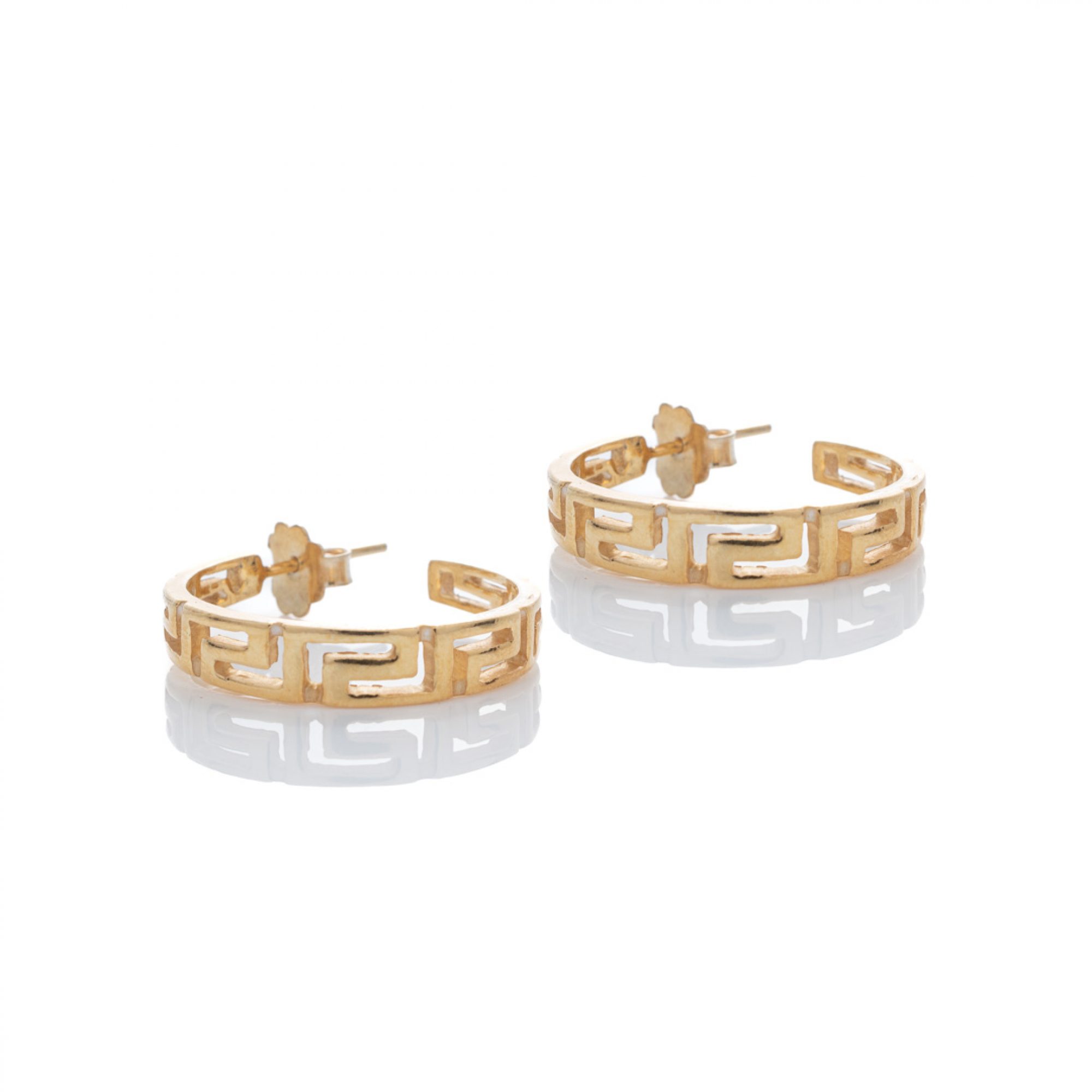 Gold plated meander earrings