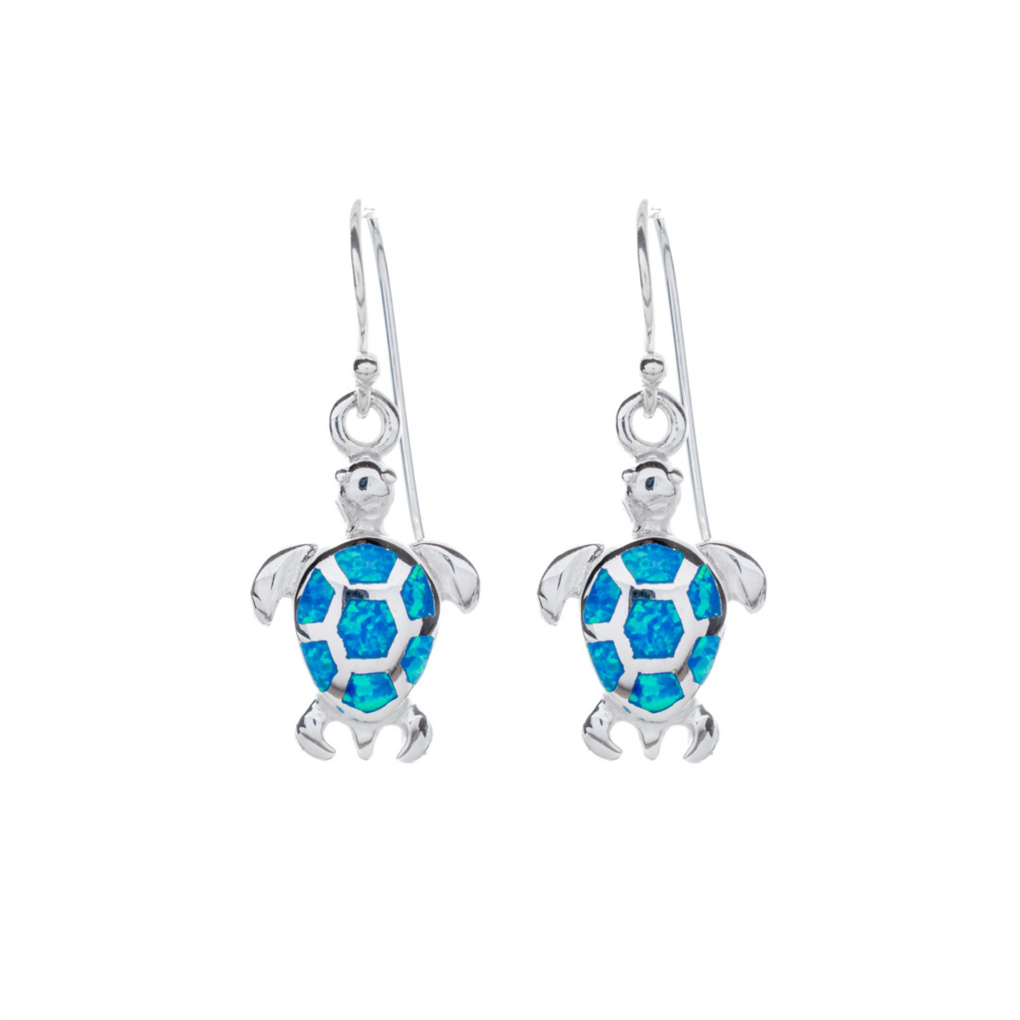 Dangle turtle opal earrings 