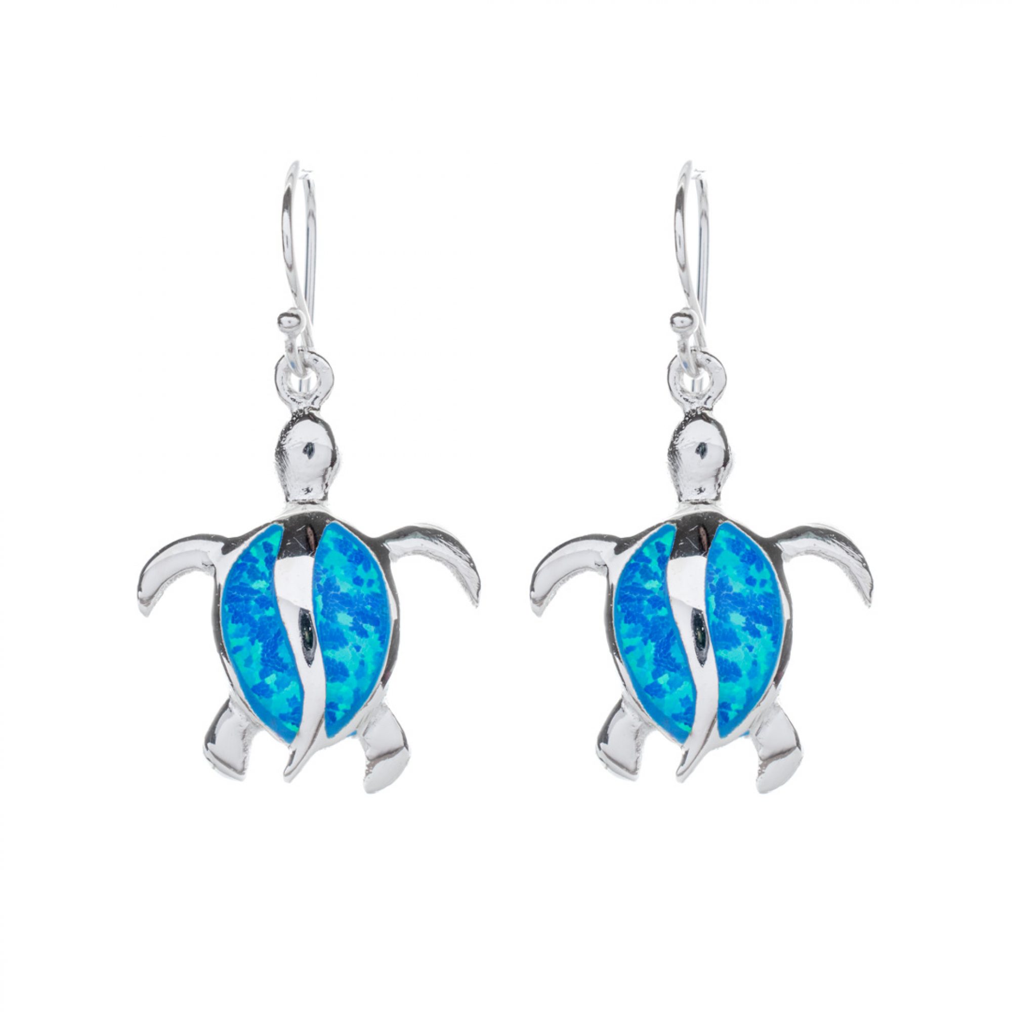 Dangle turtle opal earrings 