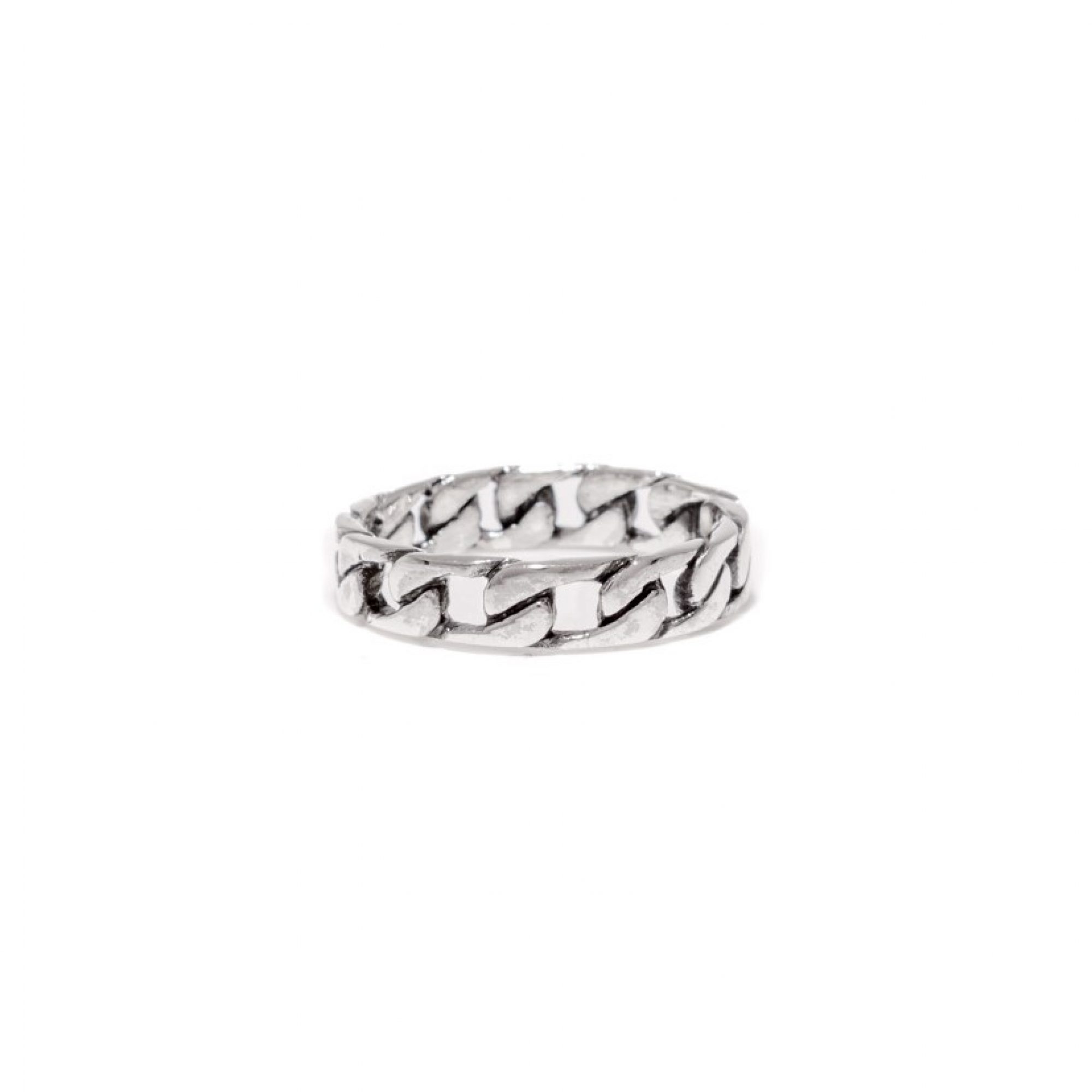 Silver chain ring