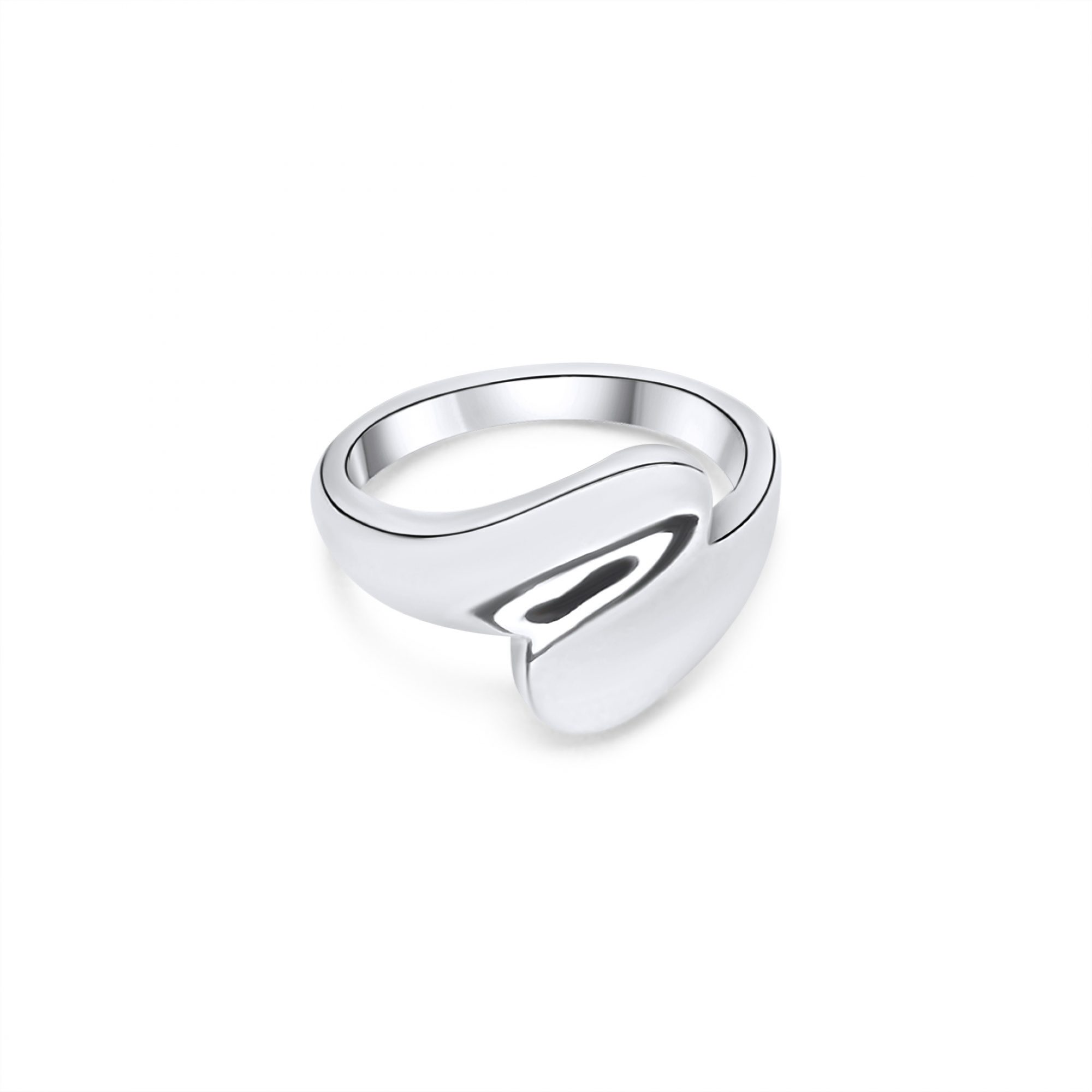 Silver polished ring