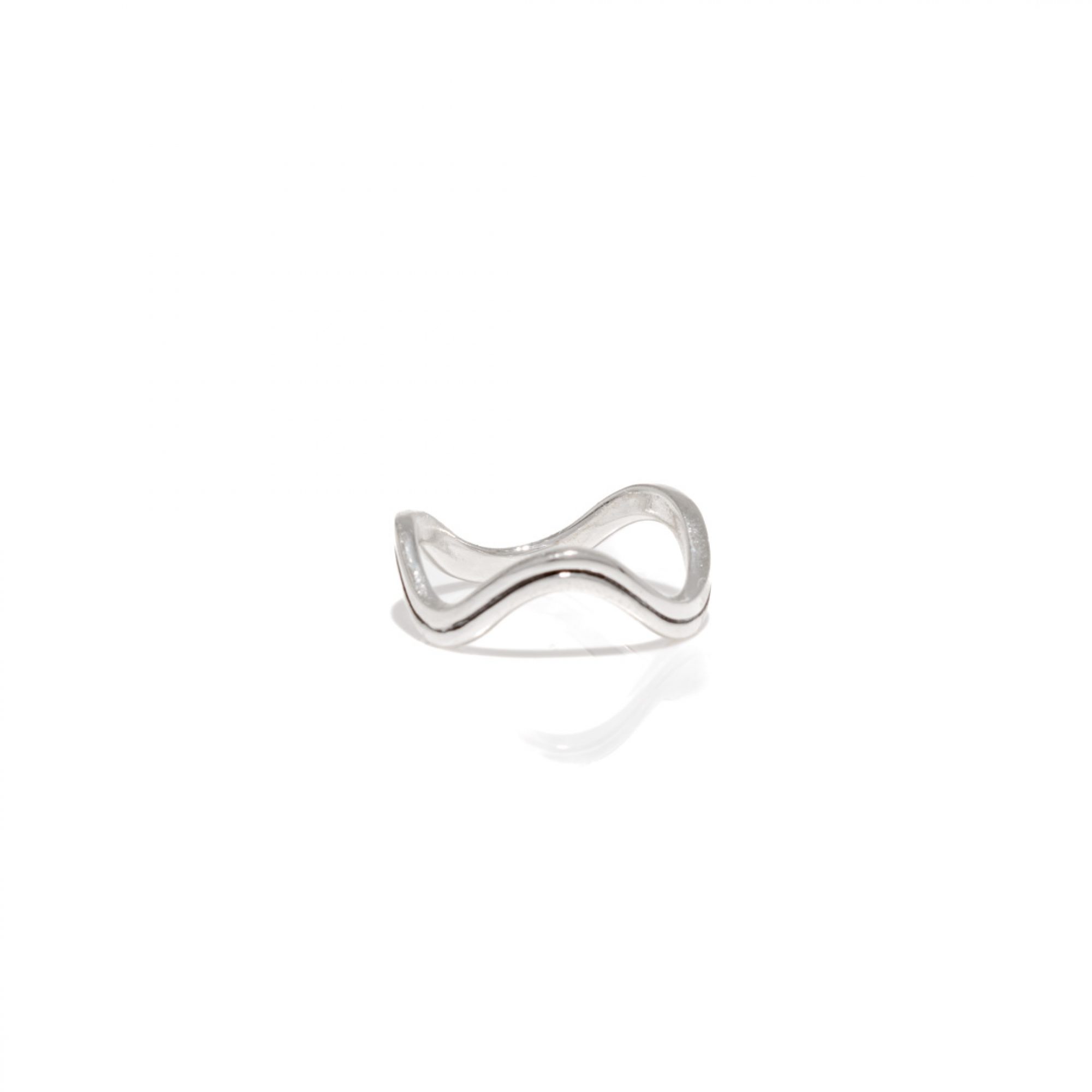 Silver wavy ring
