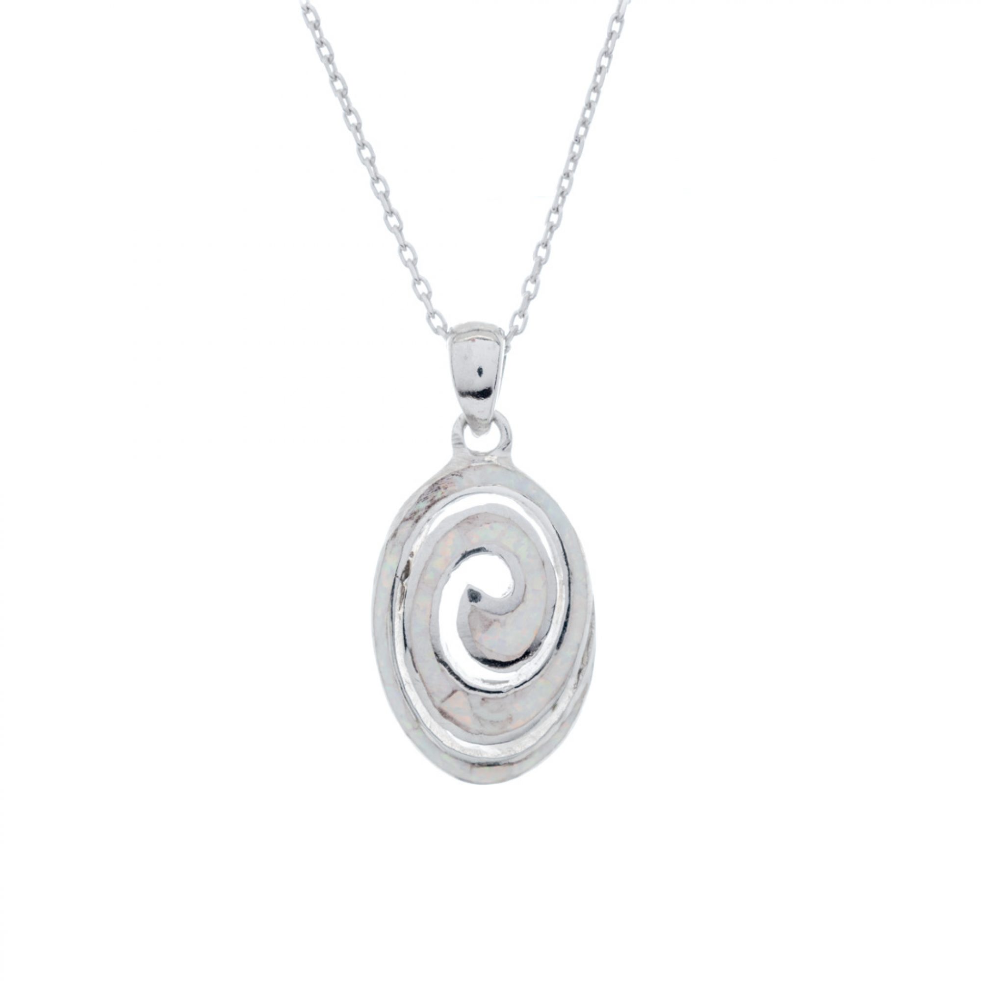 White opal meander pendant