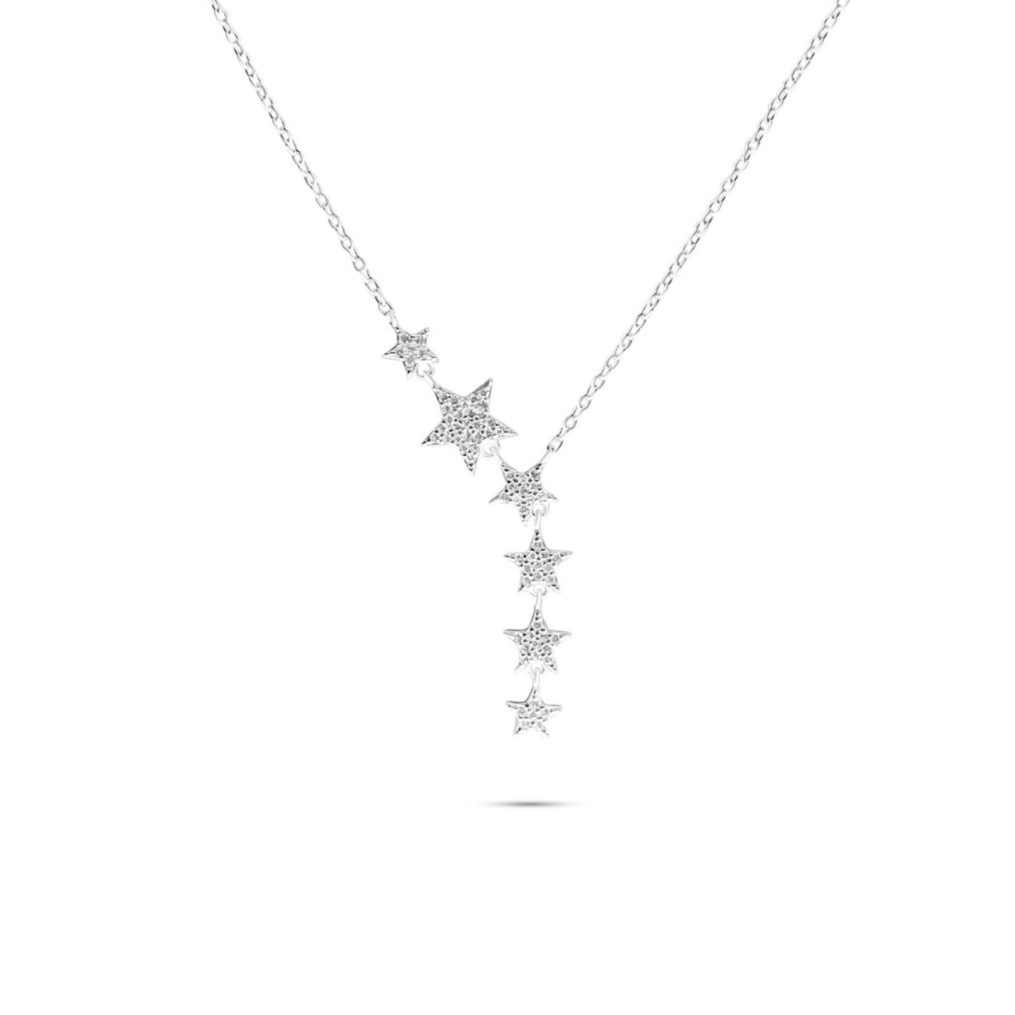 Star necklace with zircon stones