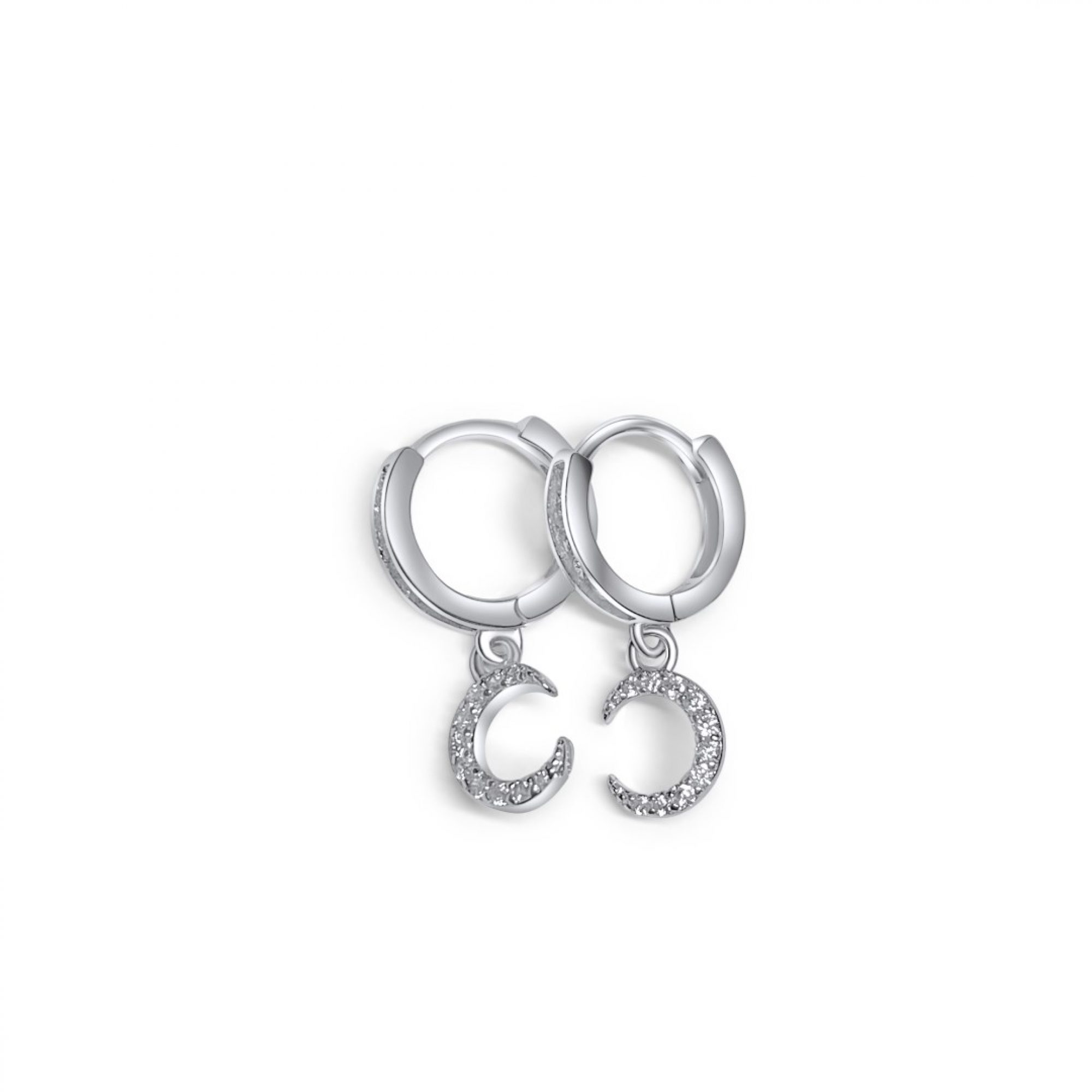 Ασημένια σκουλαρίκια με πέτρες ζιργκόν