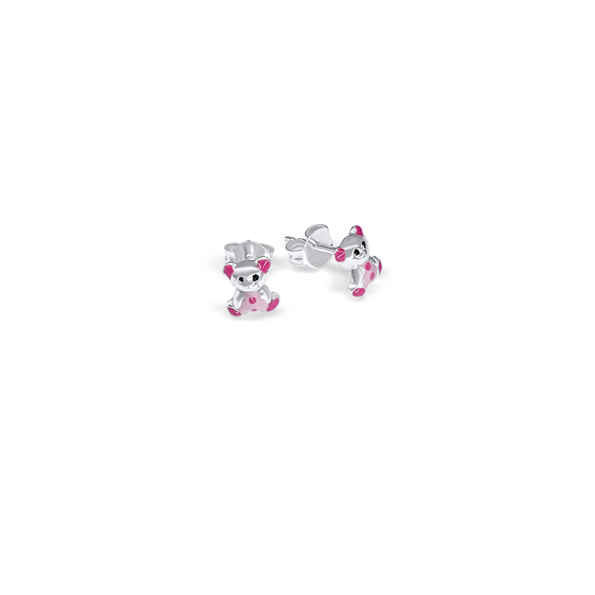 Teddy bear stud earrings