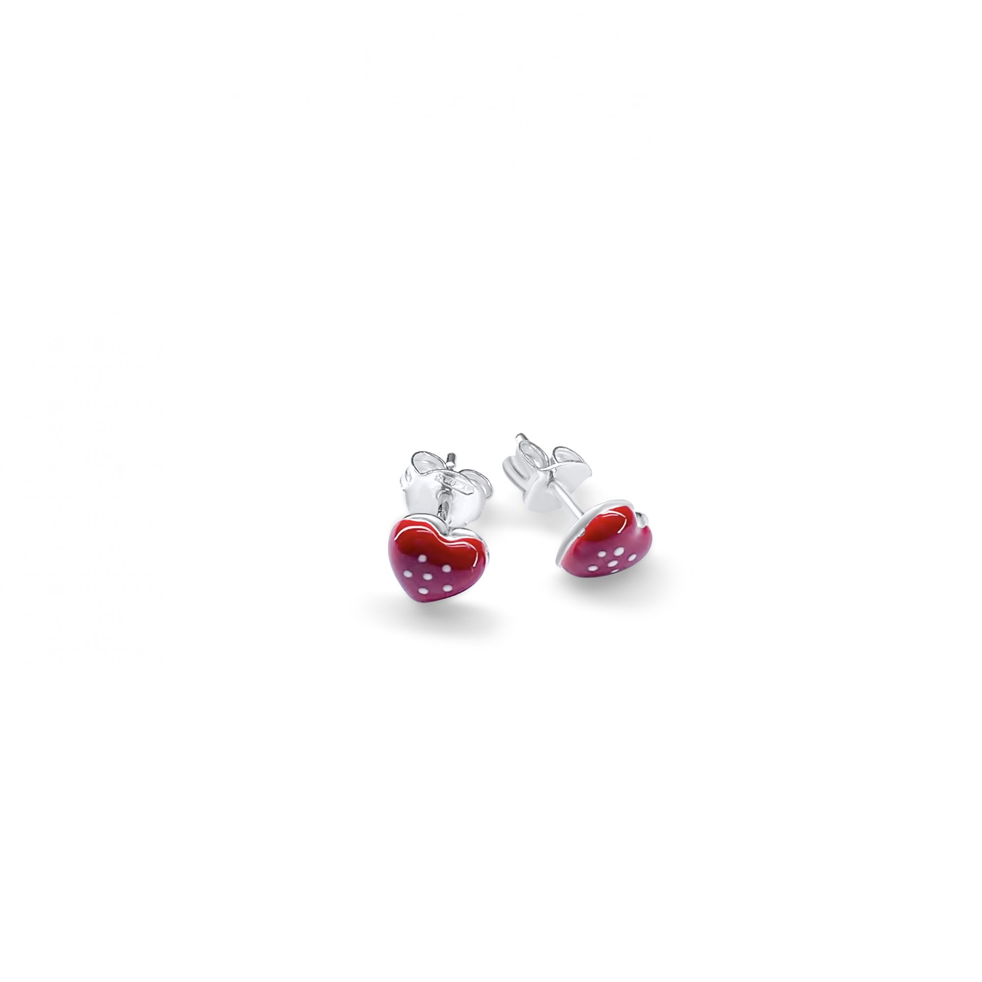 Heart stud earrings