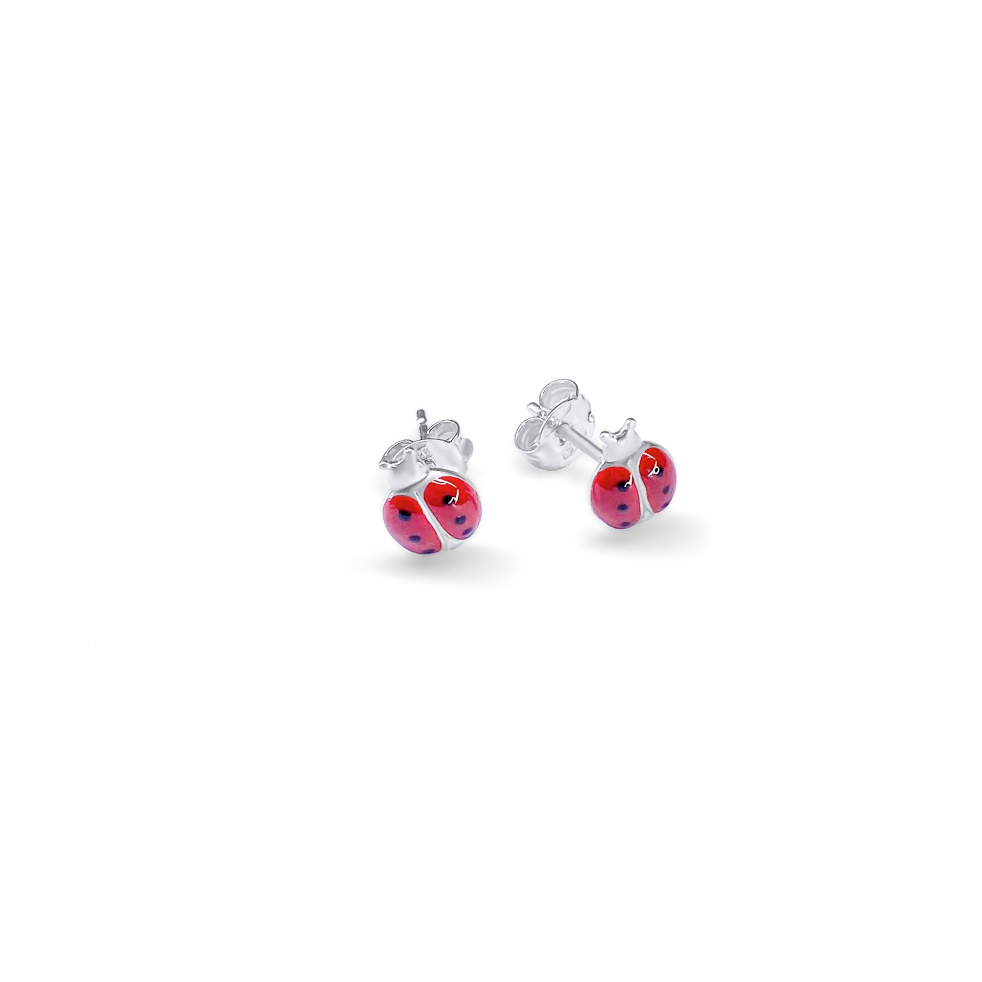 Ladybug stud earrings
