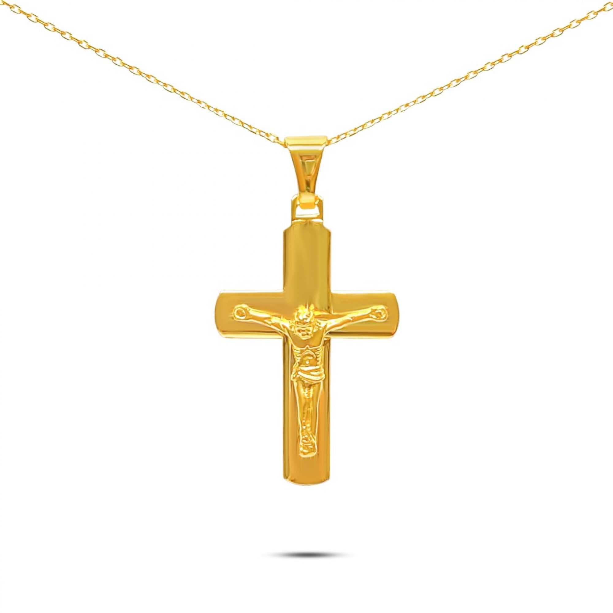 Gold plated cross necklace