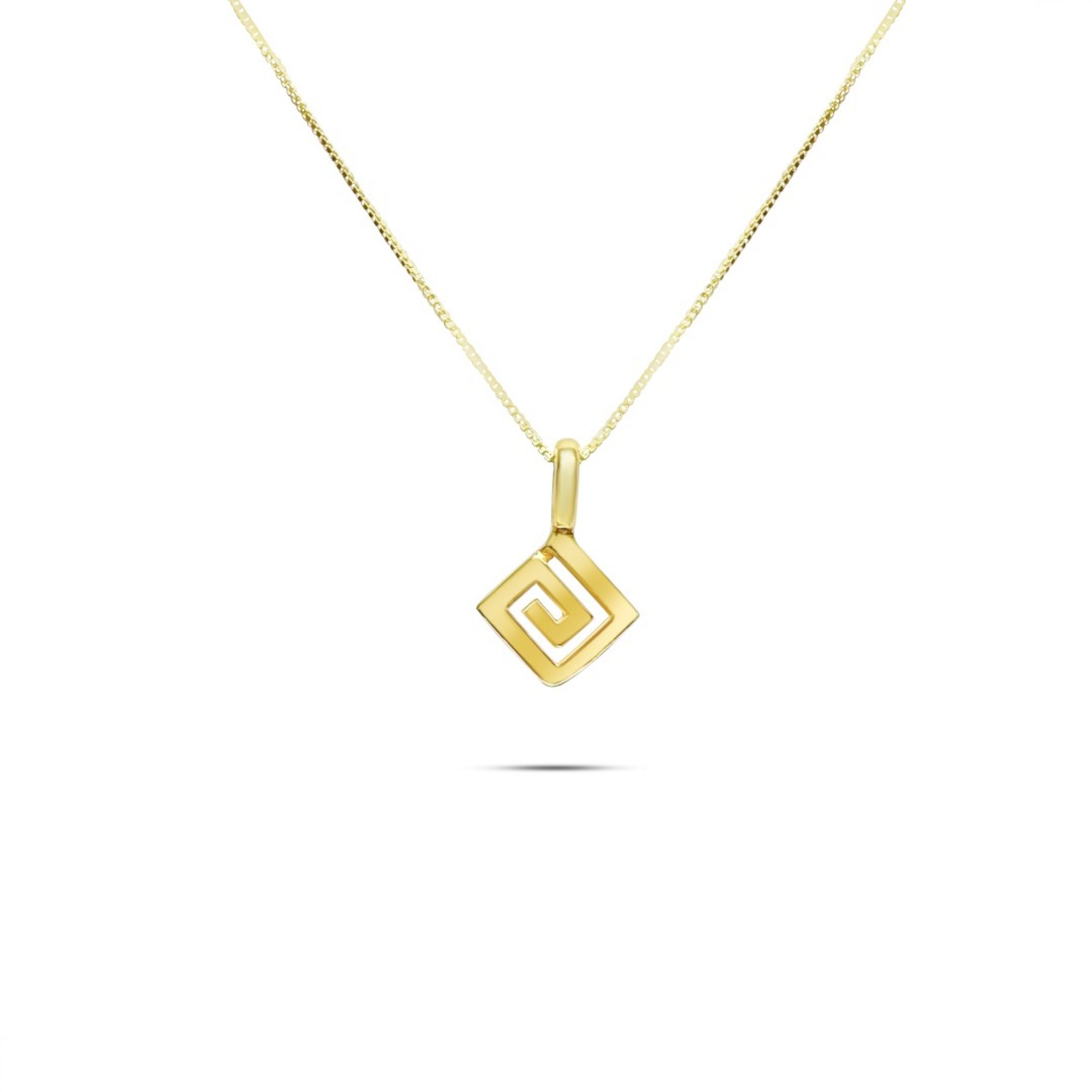 Gold plated meander pendant