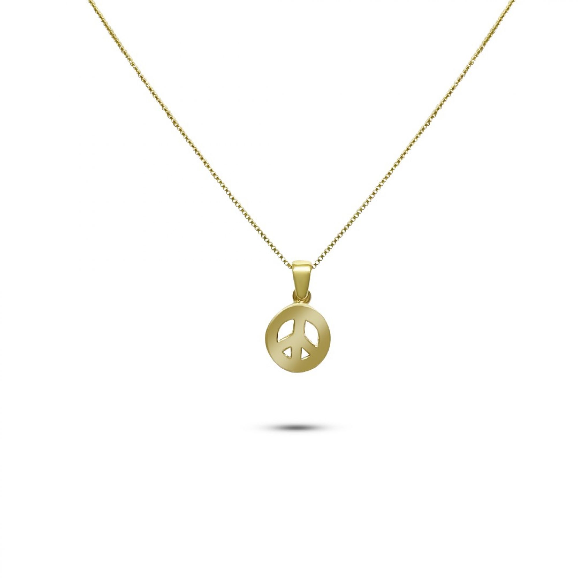 Gold plated peace sign