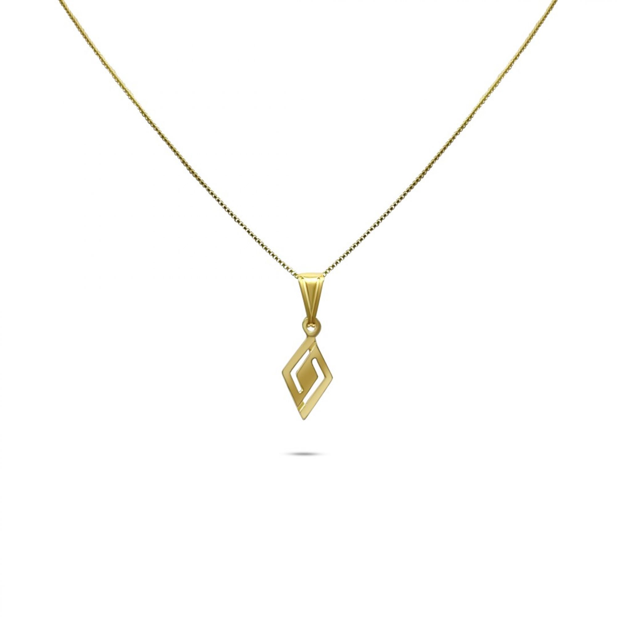 Gold plated meander pendant