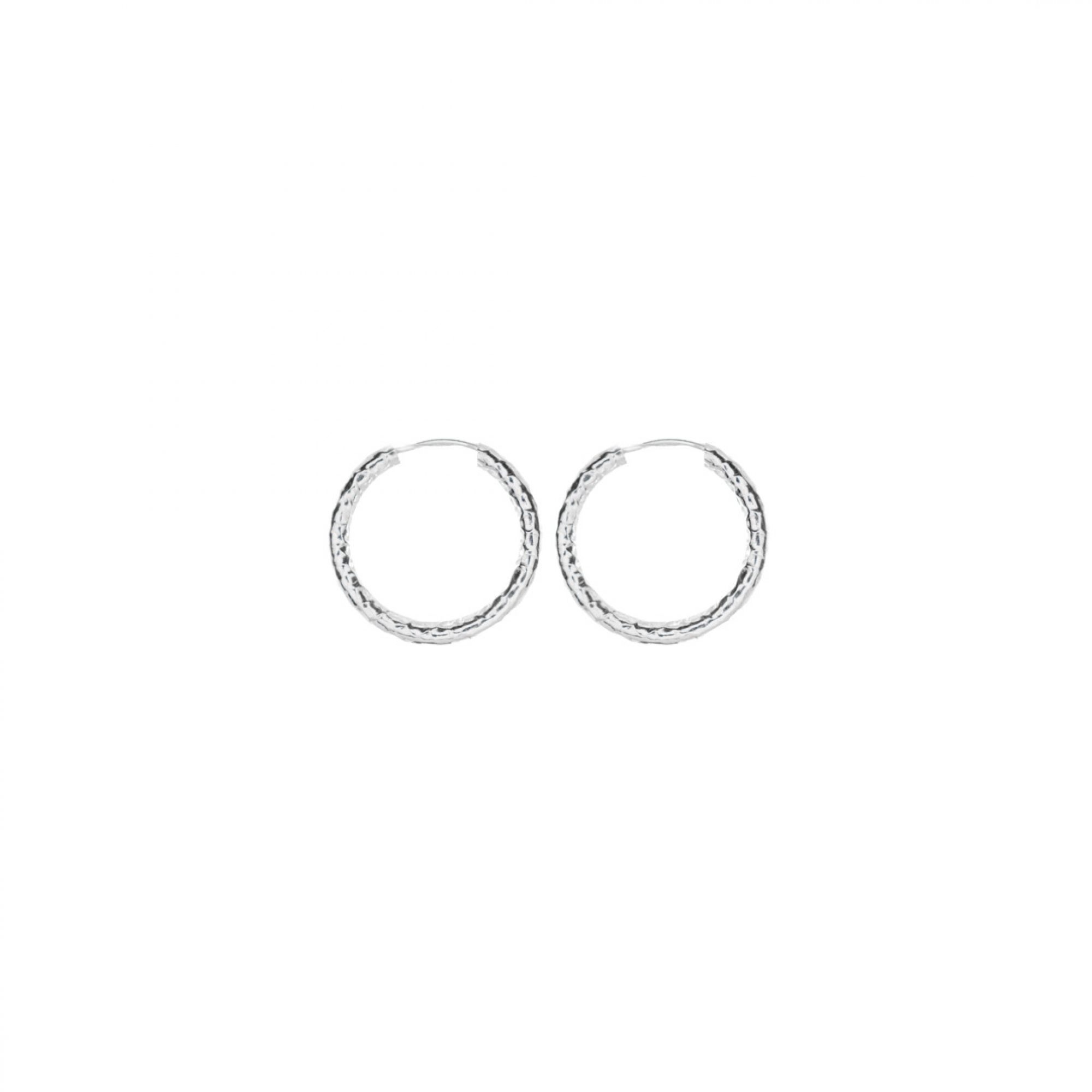 Silver wrought hoops (23mm)