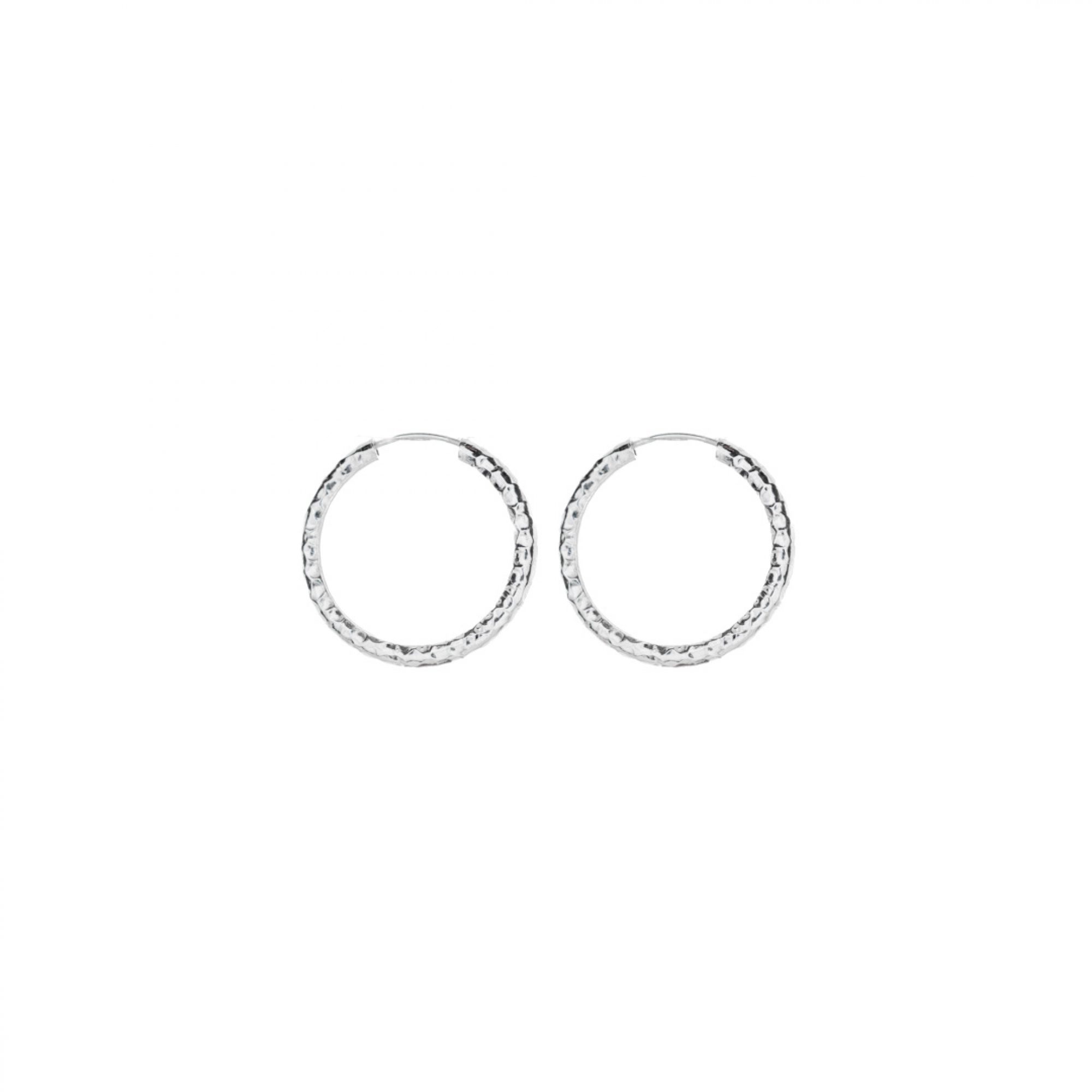 Silver wrought hoops (26mm)