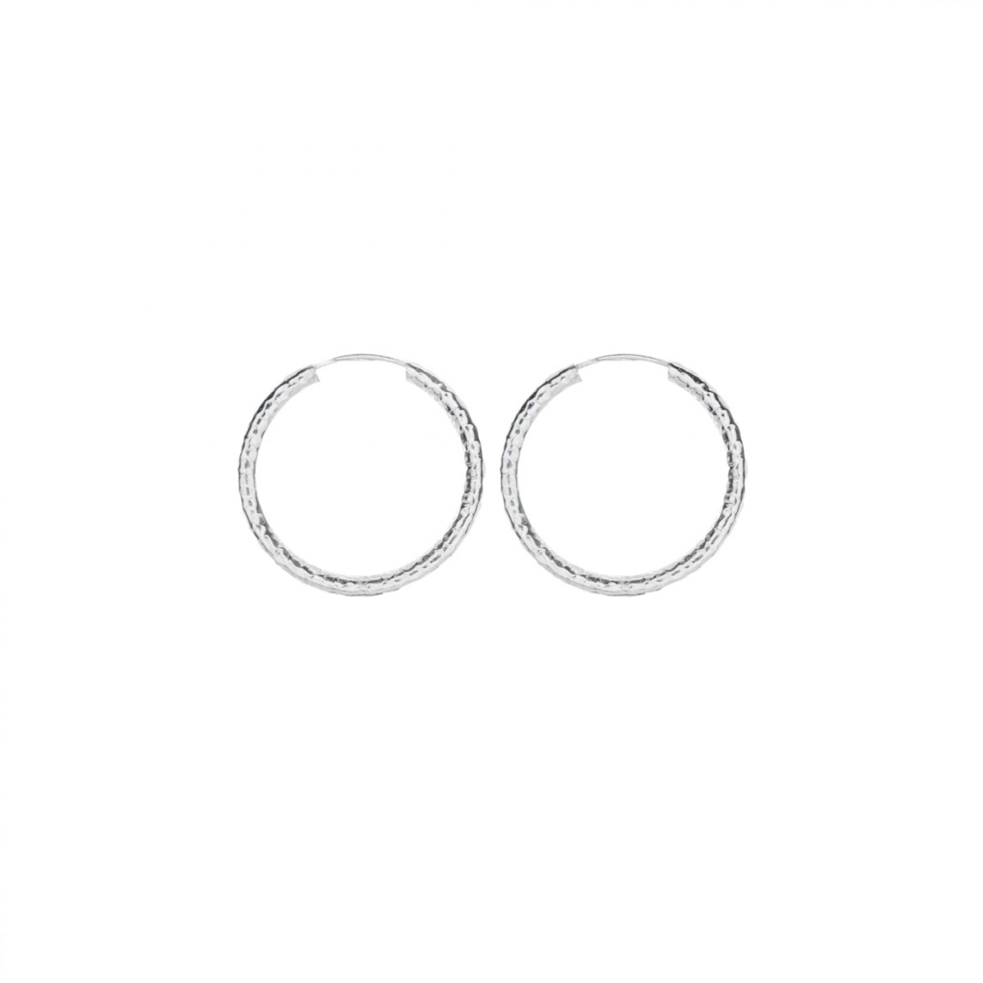 Silver wrought hoops (29mm)