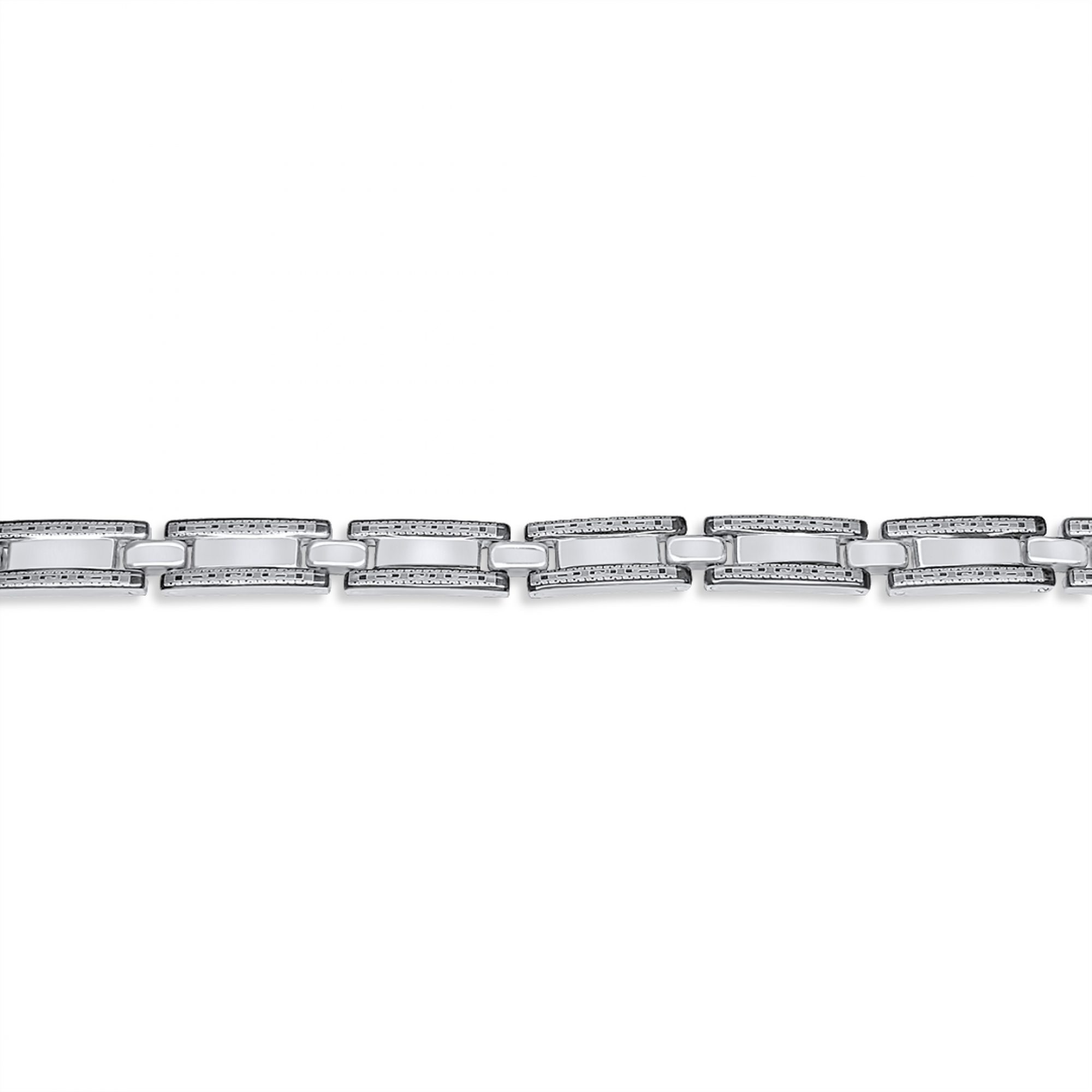 Steel bracelet with meander