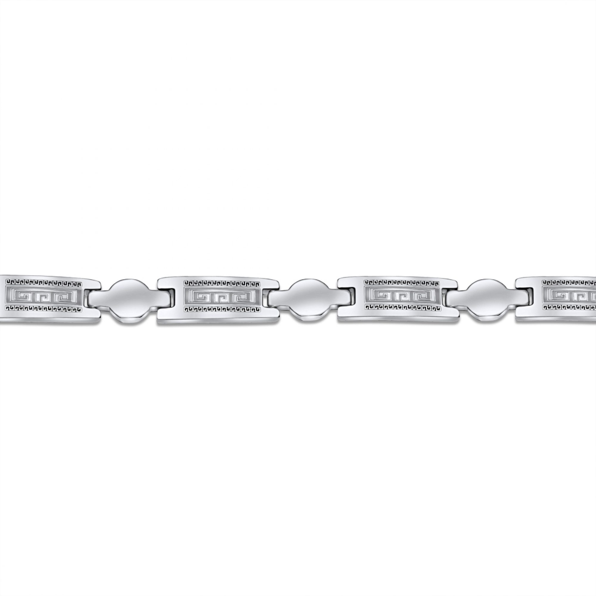 Steel bracelet with meander