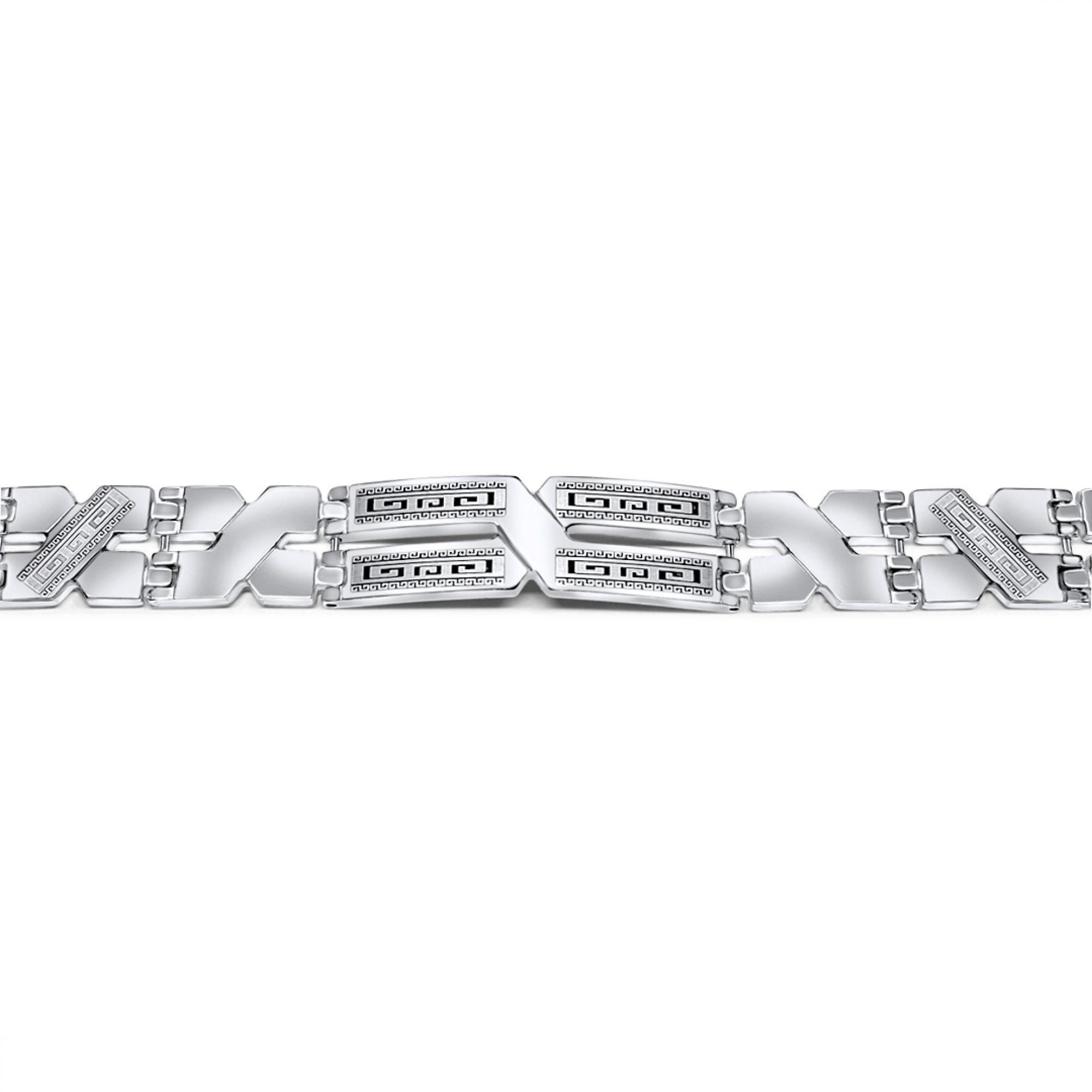 Steel bracelet with meander