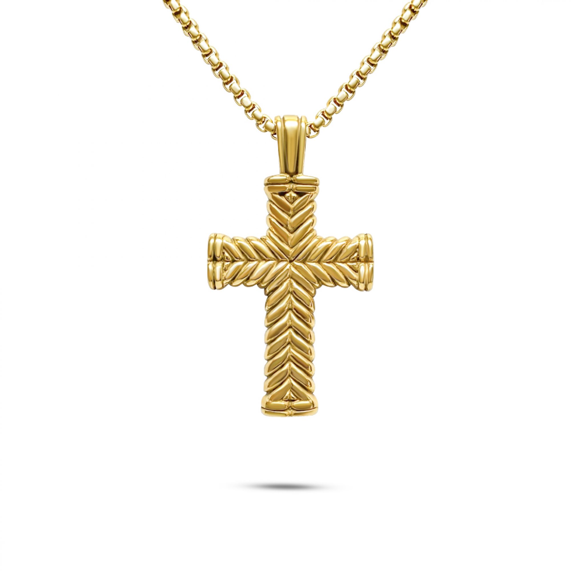 Steel cross necklace