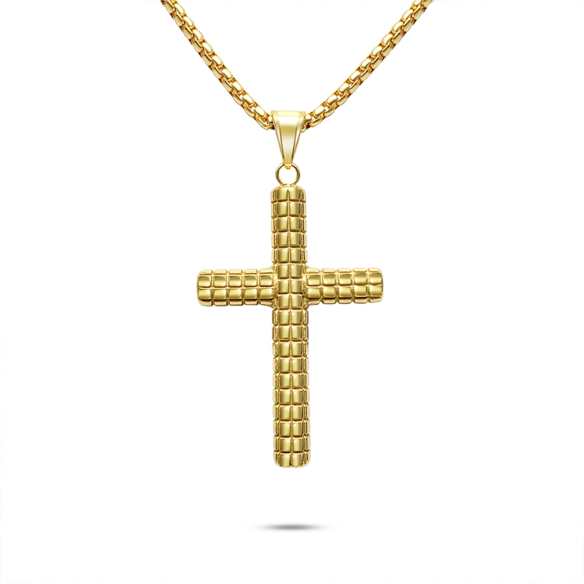 Steel cross necklace