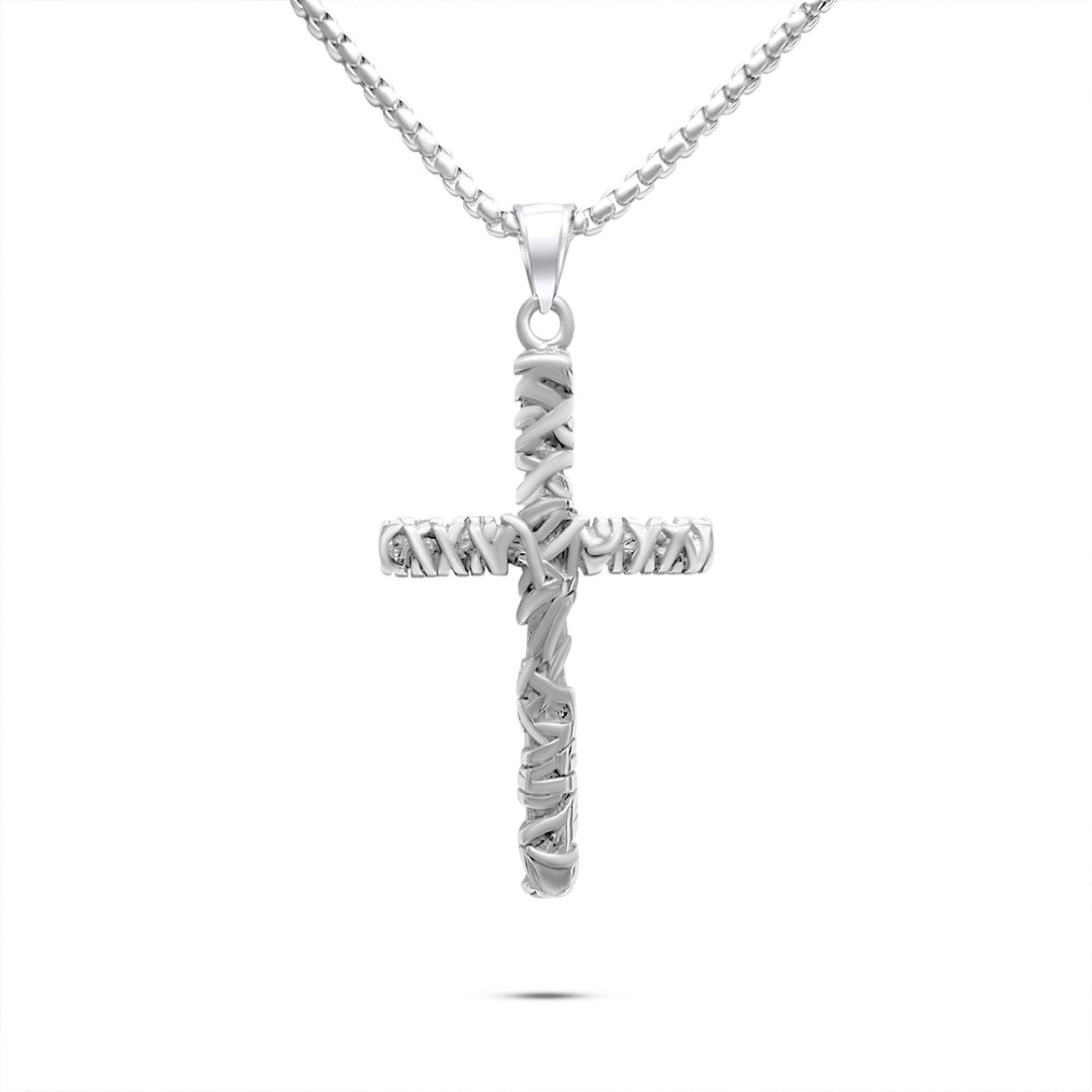 Steel cross necklace
