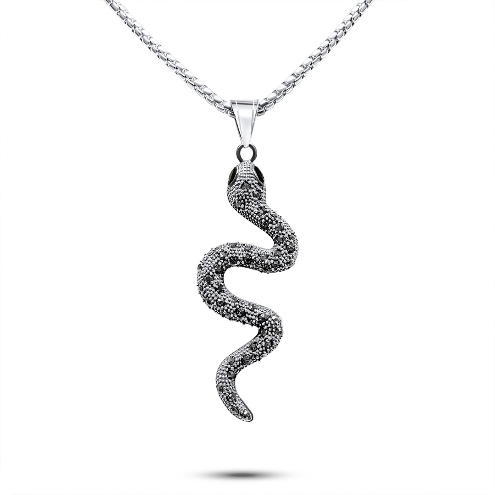 Steel snake necklace