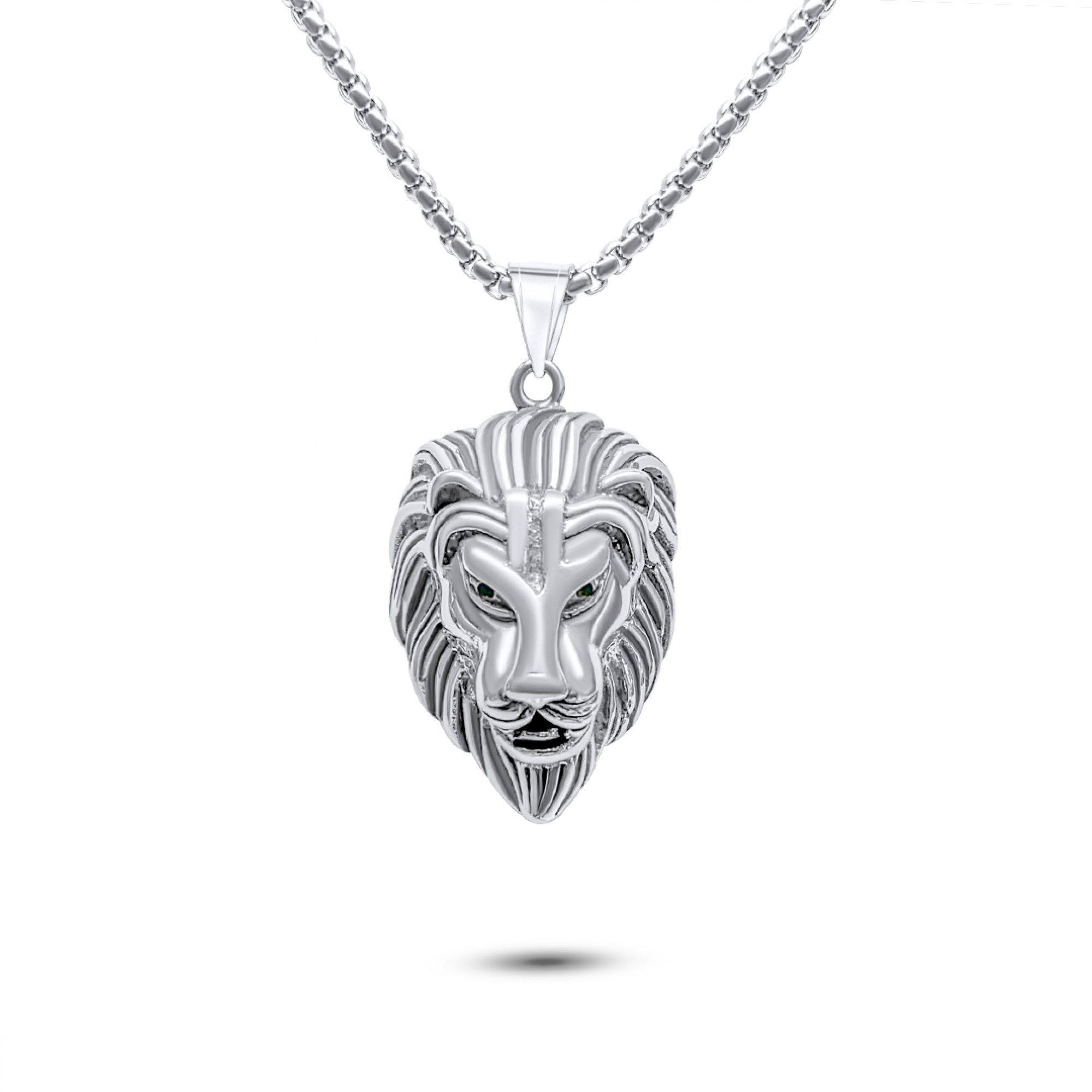 Steel lion necklace