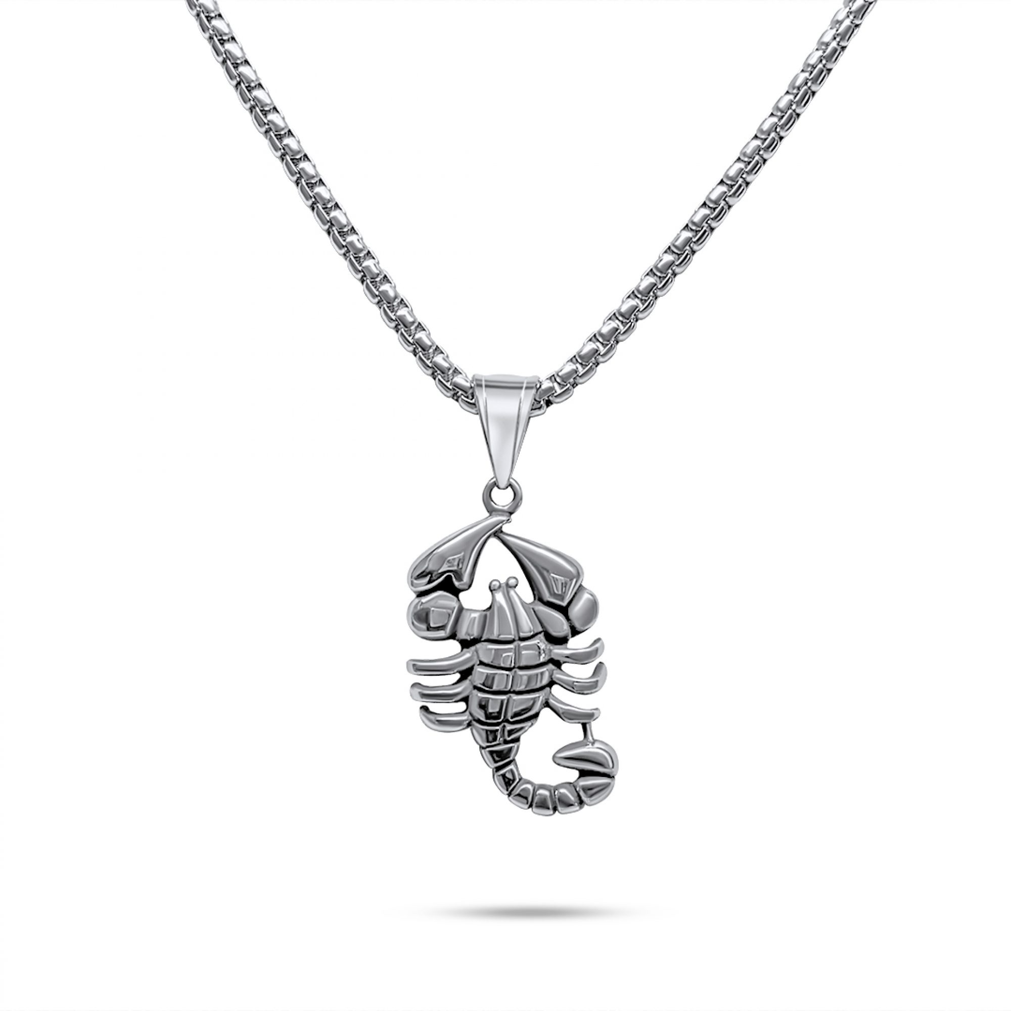 Steel scorpion necklace