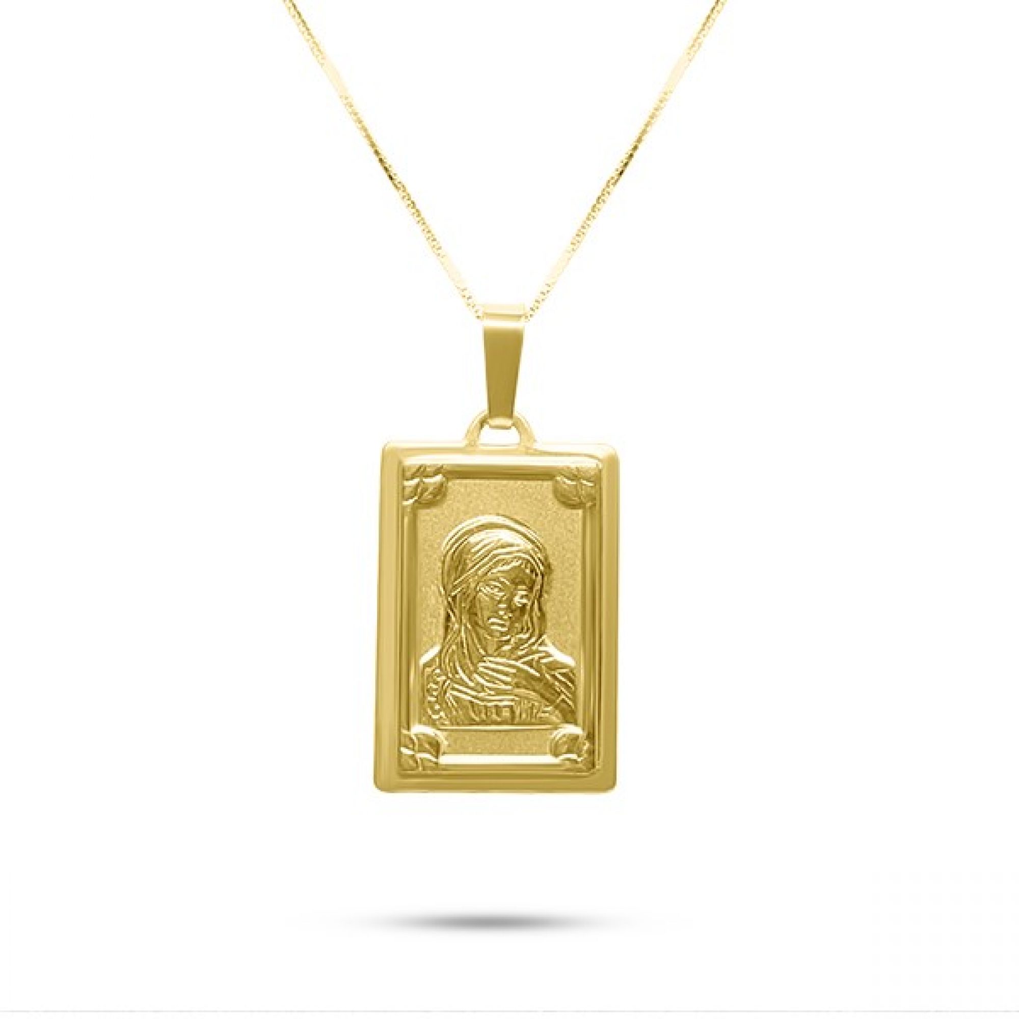 Virgin Mary gold plated necklace