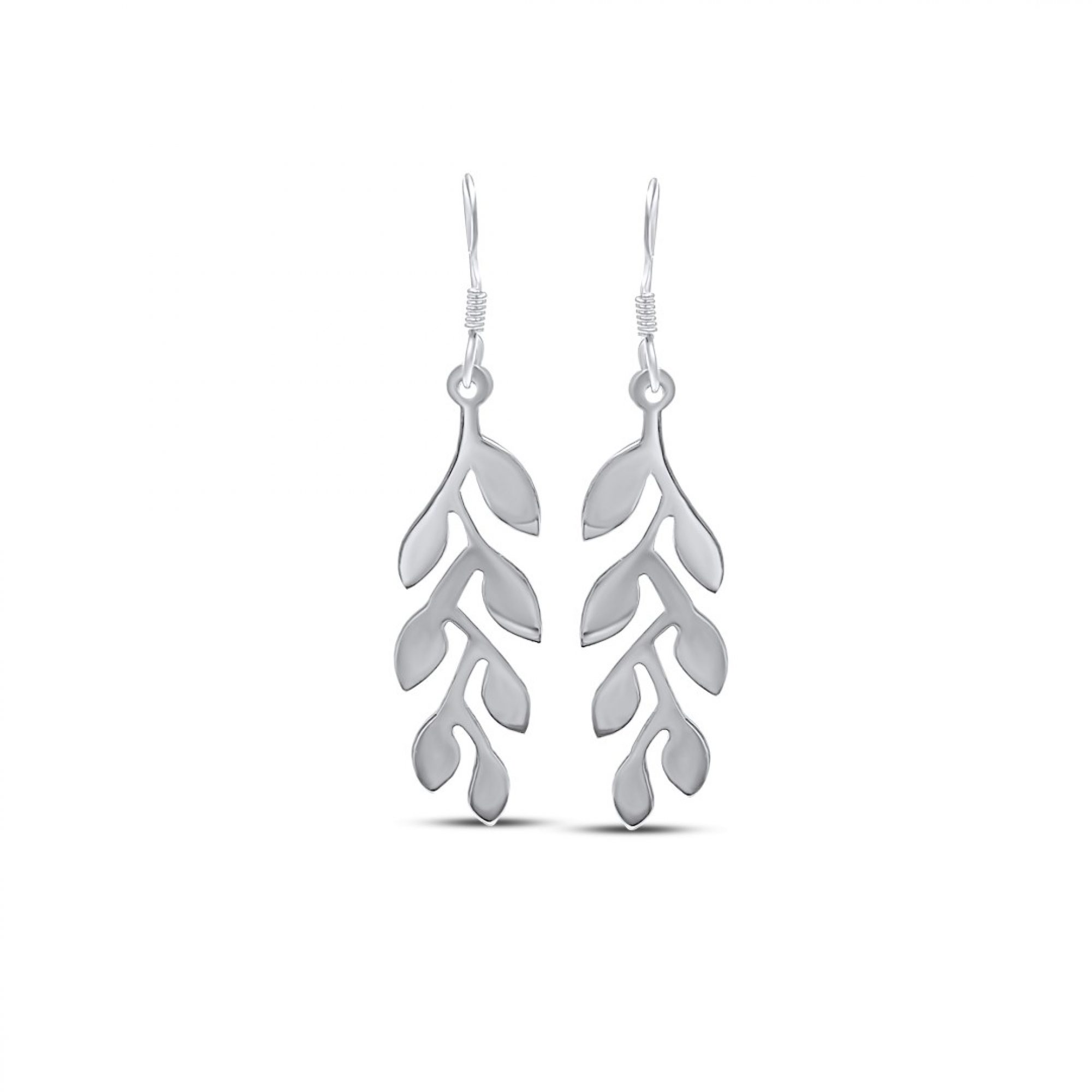 Olive branch dangle earrings
