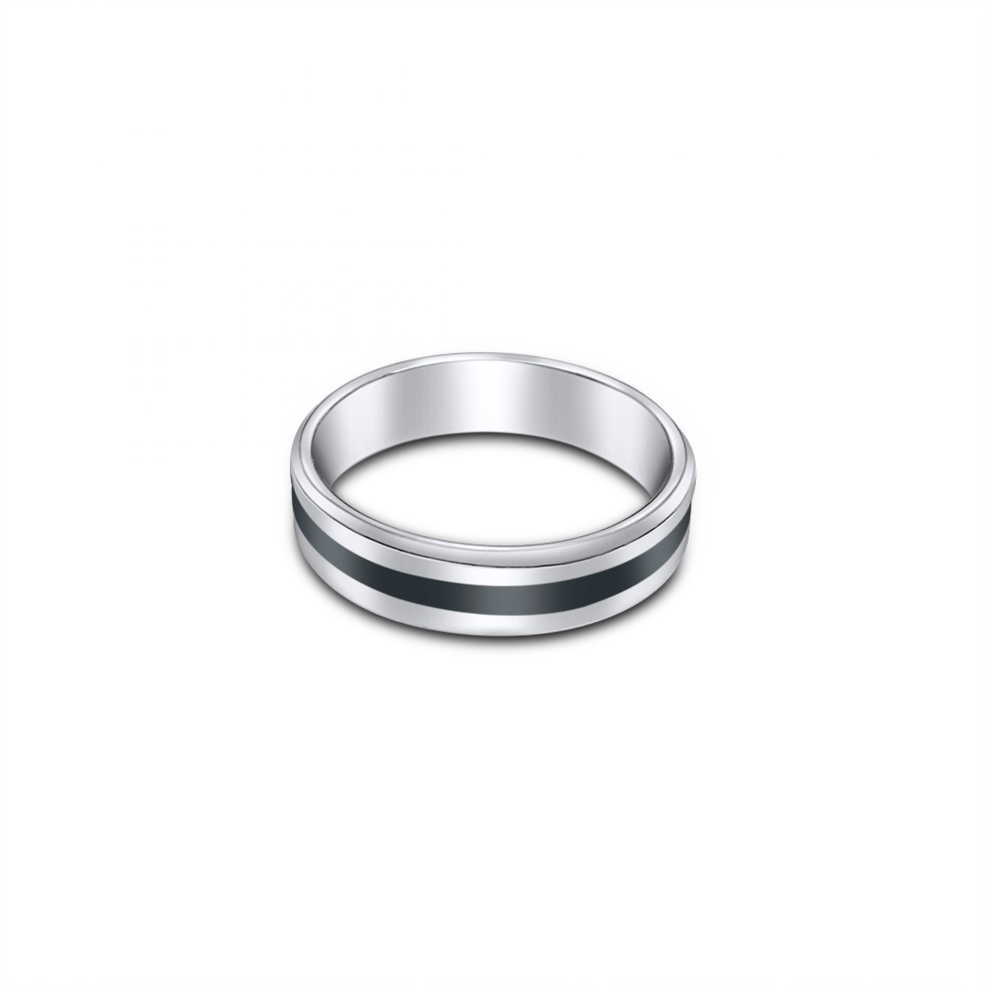 Black centered steel ring