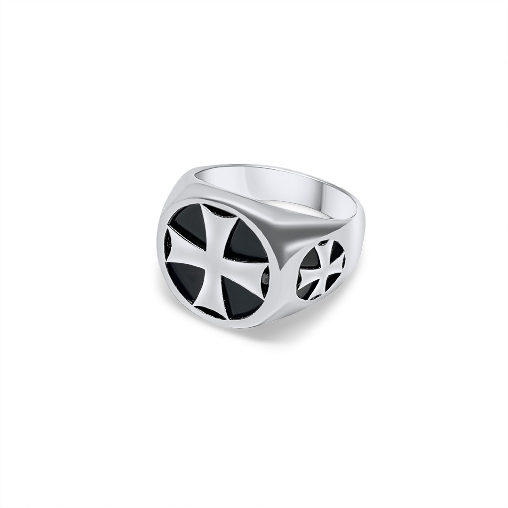 Steel ring with cross
