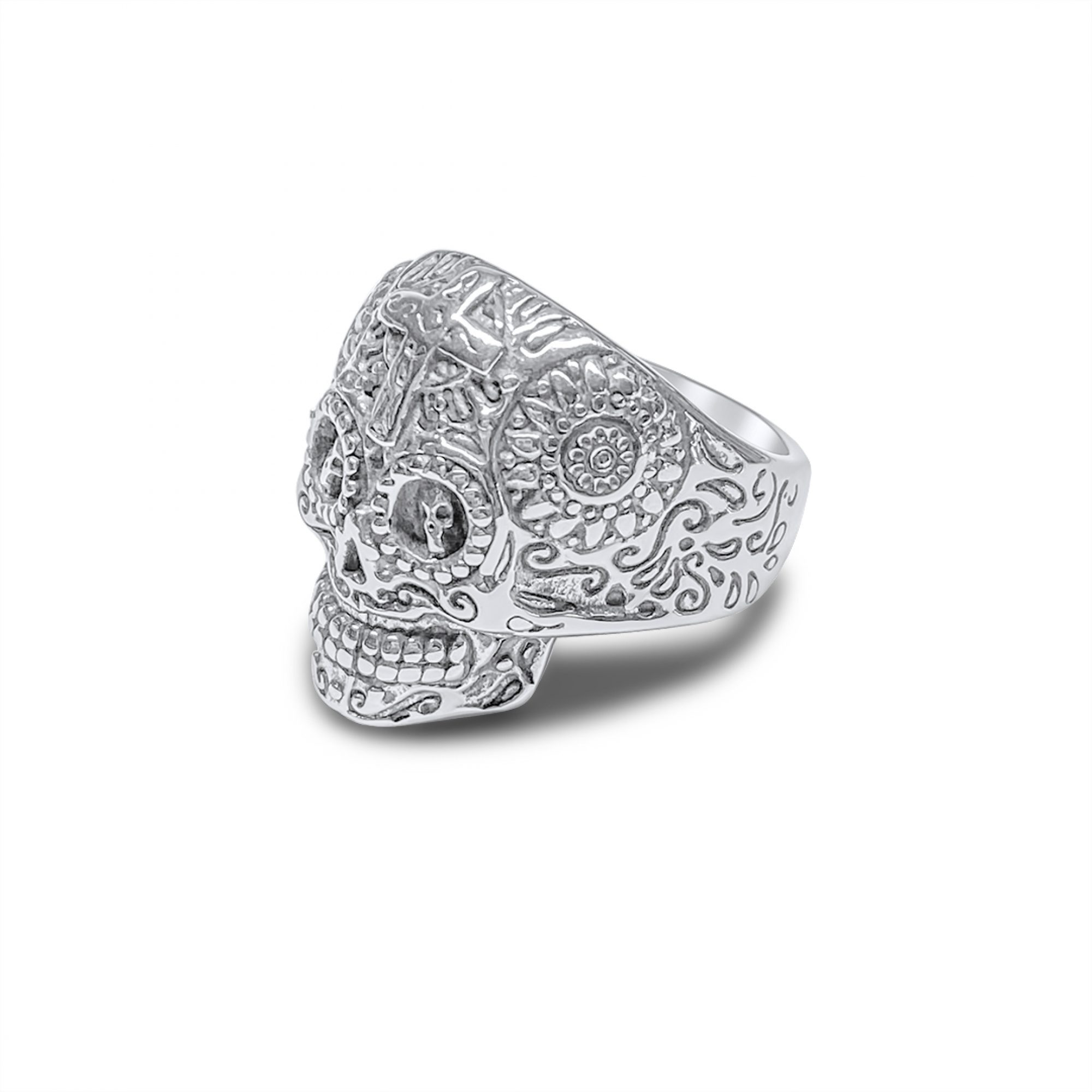 Steel skull ring