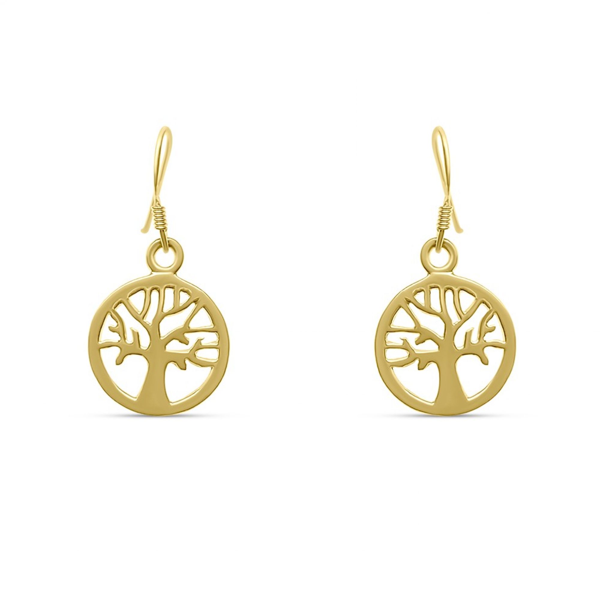 Gold plated Tree of life earrings