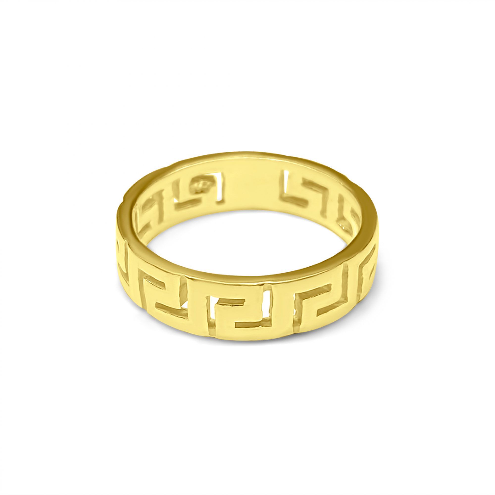 Gold plated meander ring