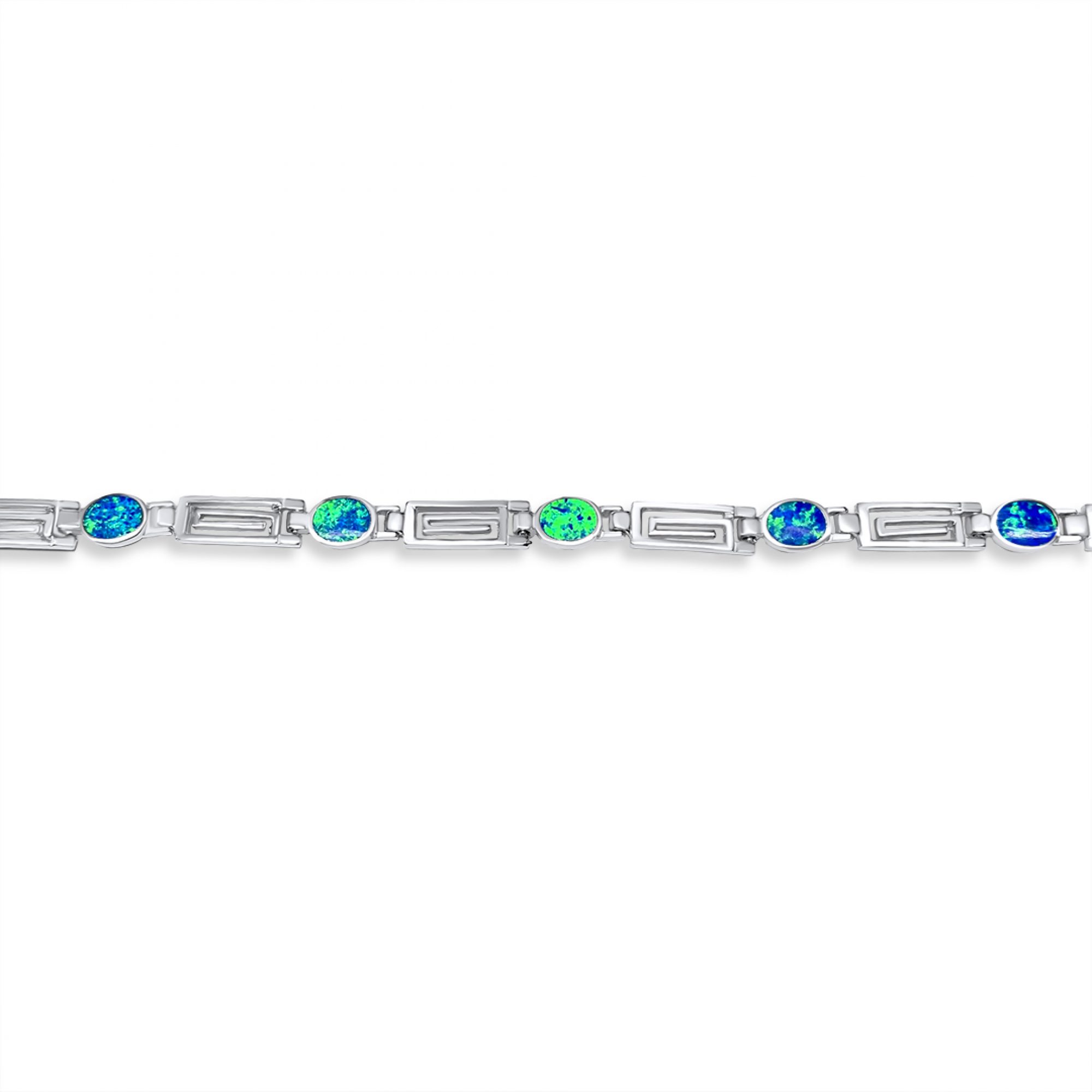 Bracelet with opal stones and meander