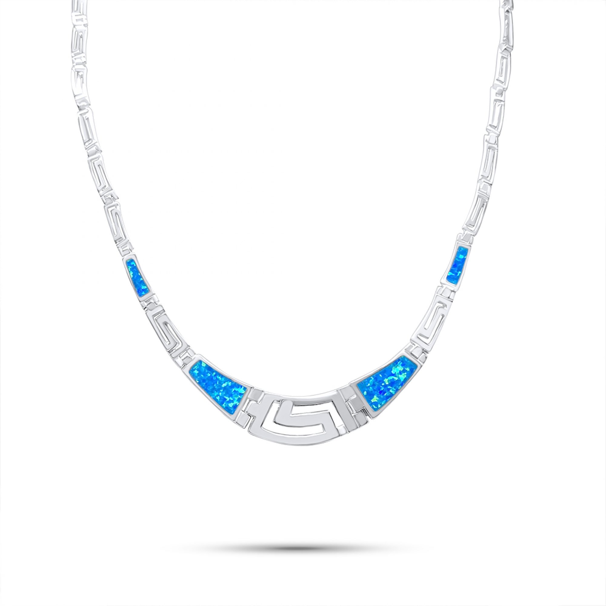 Κολιέ με πέτρες όπαλ και μαίανδρο