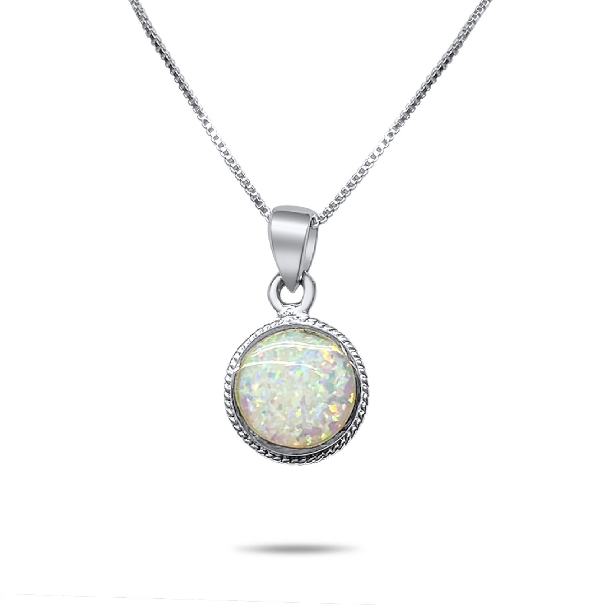 White opal pendant