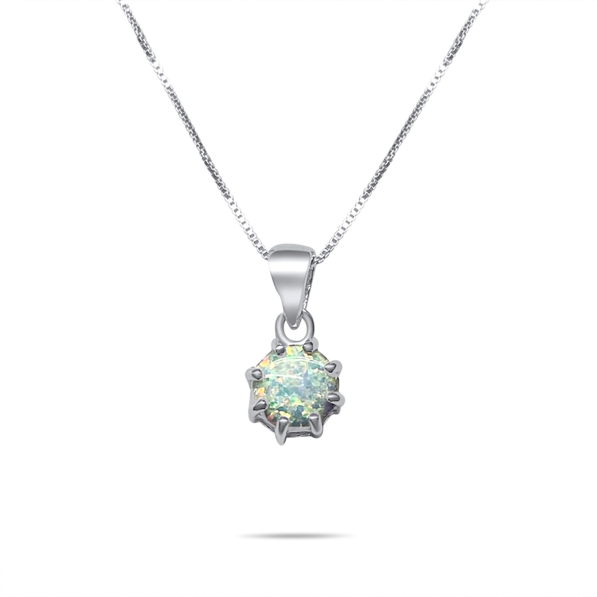 White opal pendant