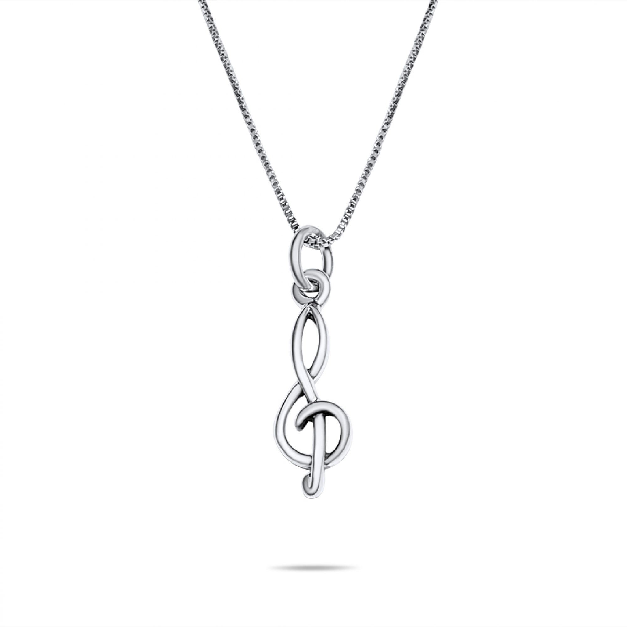 Treble clef necklace 