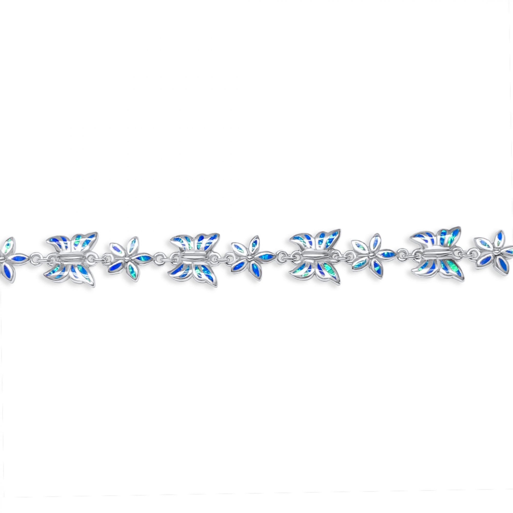 Butterfly bracelet with opal stones 