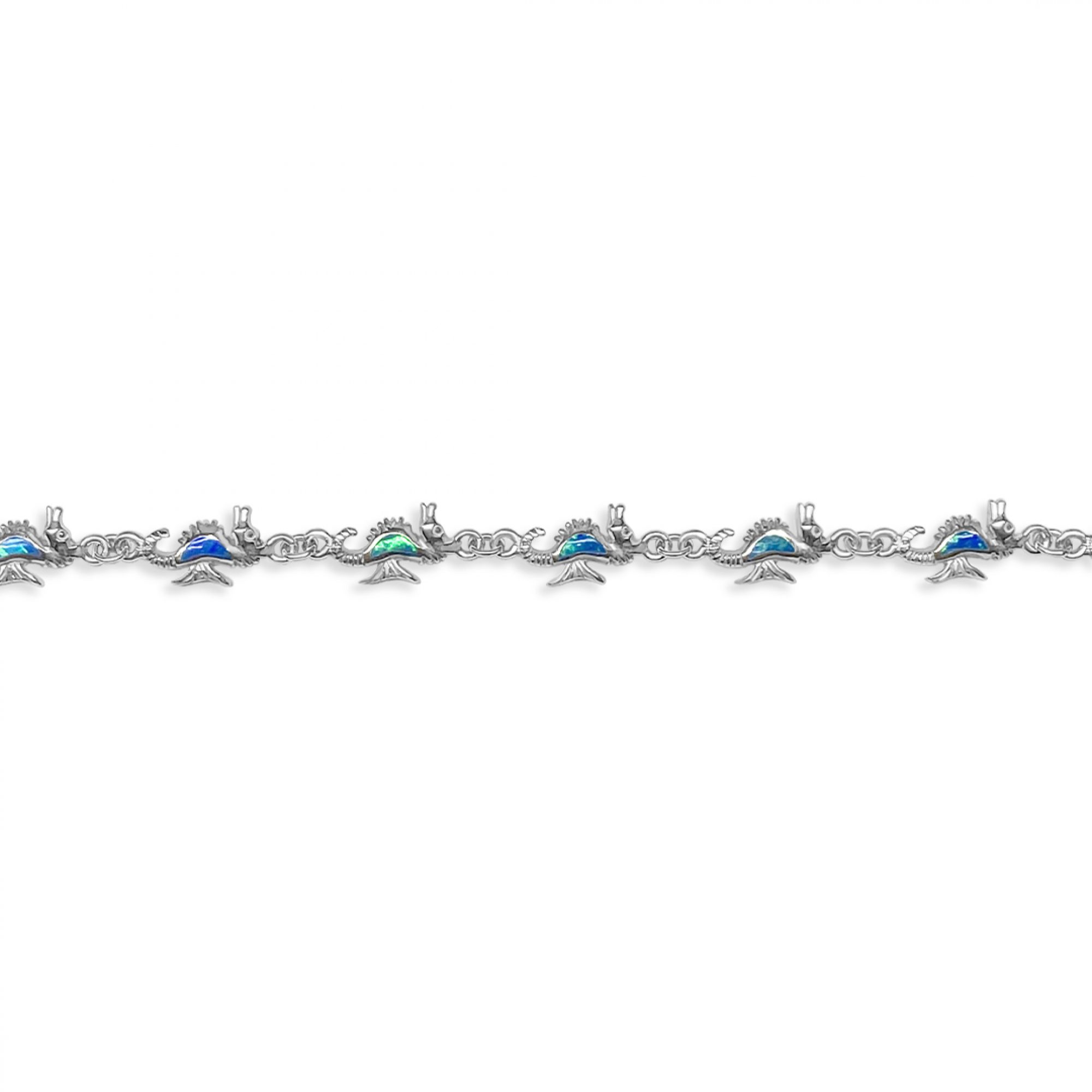 Seahorse bracelet with opal stones