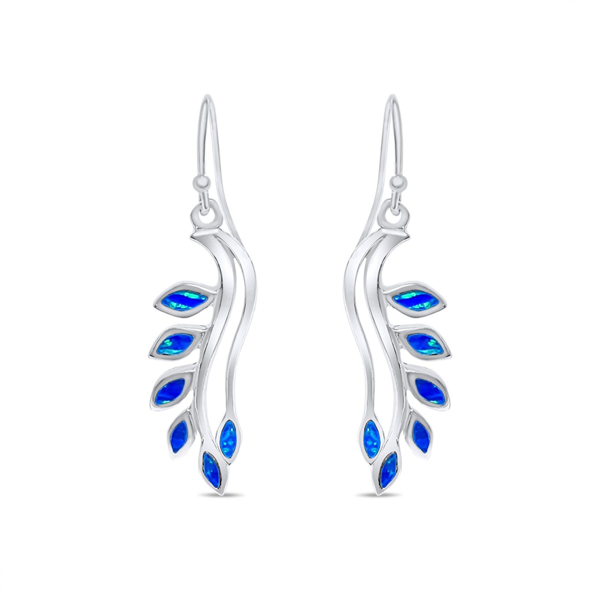 Σκουλαρίκια κρεμαστά με πέτρες όπαλ 