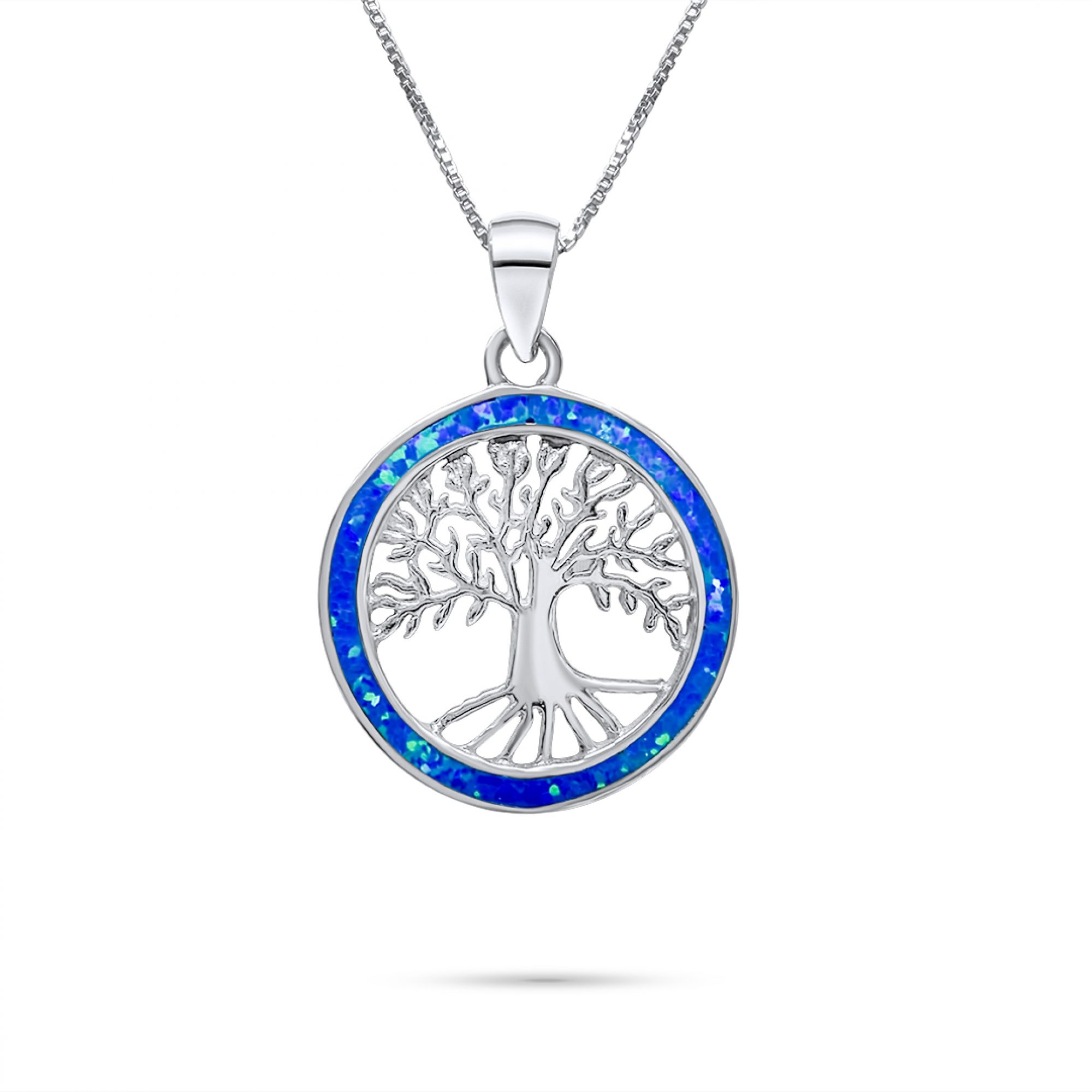 Opal tree of life pendant