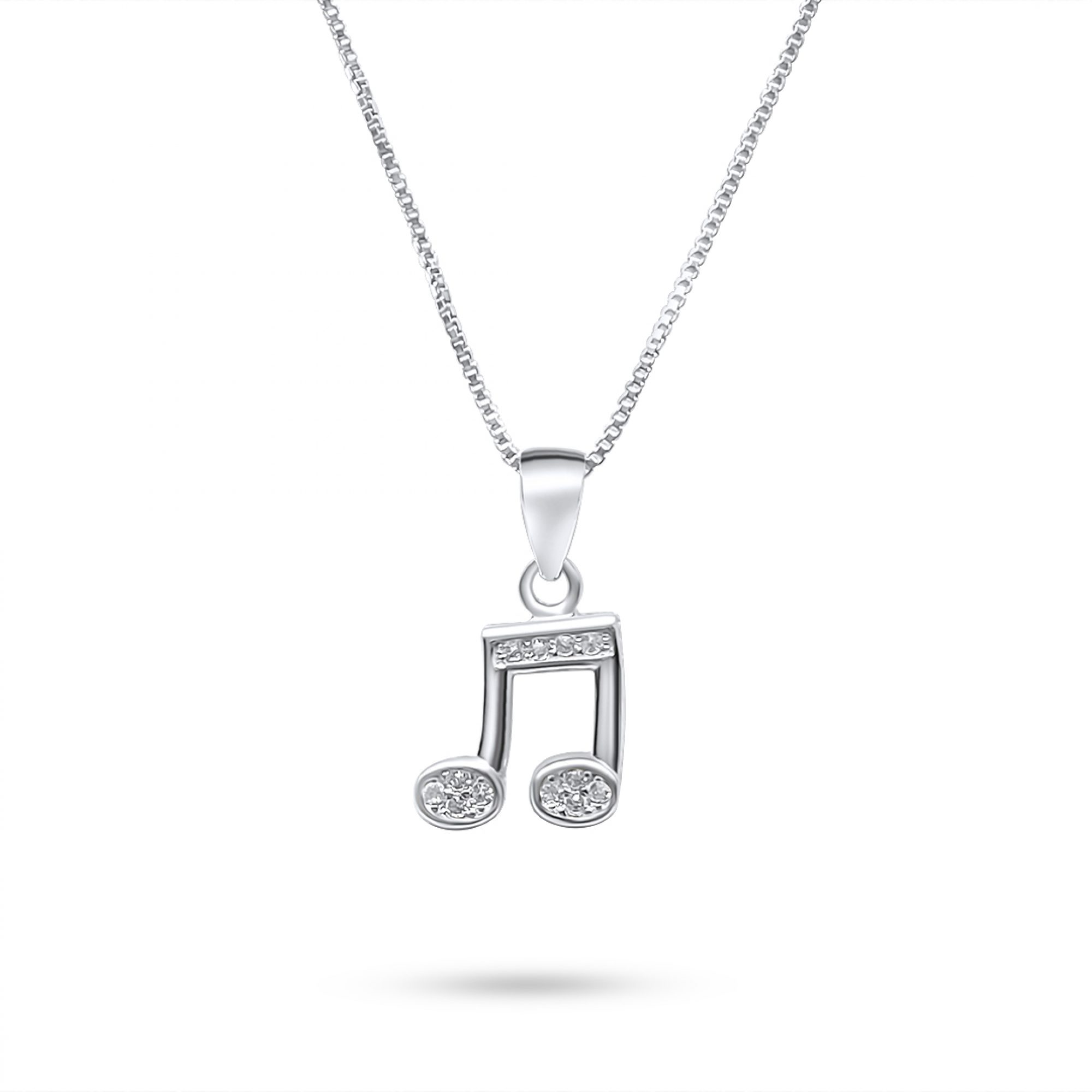 Κολιέ νότα με πέτρες ζιργκόν