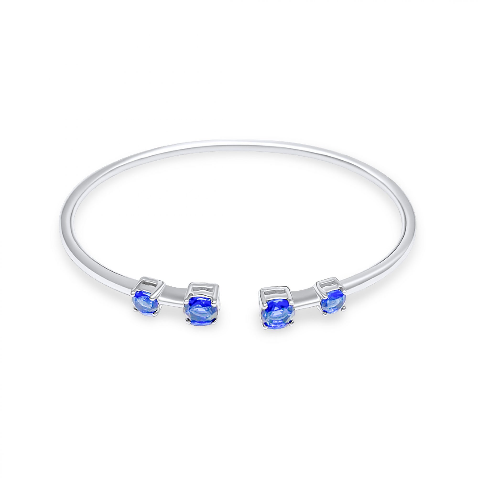 Adjustable bracelet with sapphire stones
